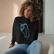 Urban SoulShine & co Hoodie Black / XS Soul Kiss Horse Crop Hoodie