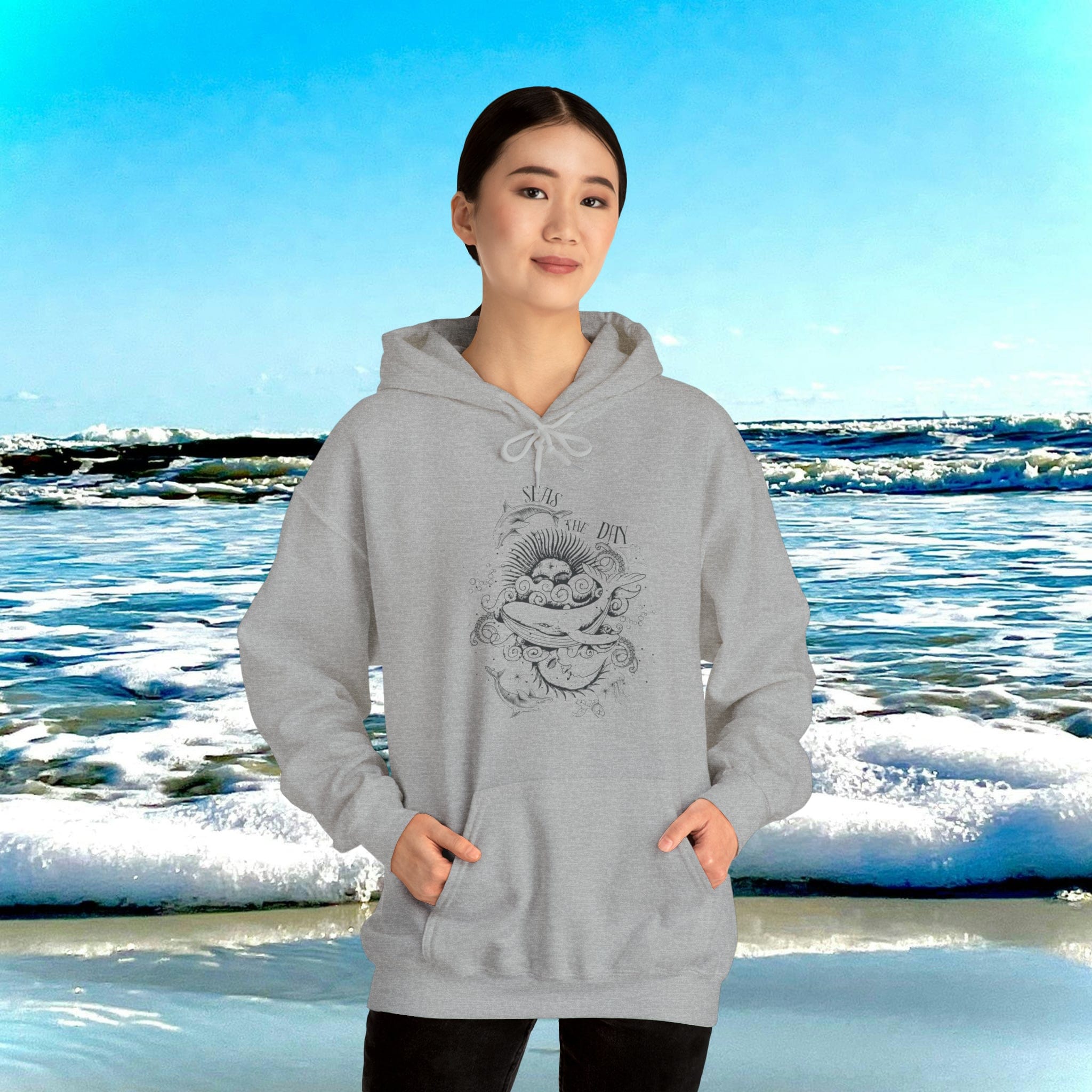  S Seas The Day Heavy Blend™ Hoodie (Unisex)