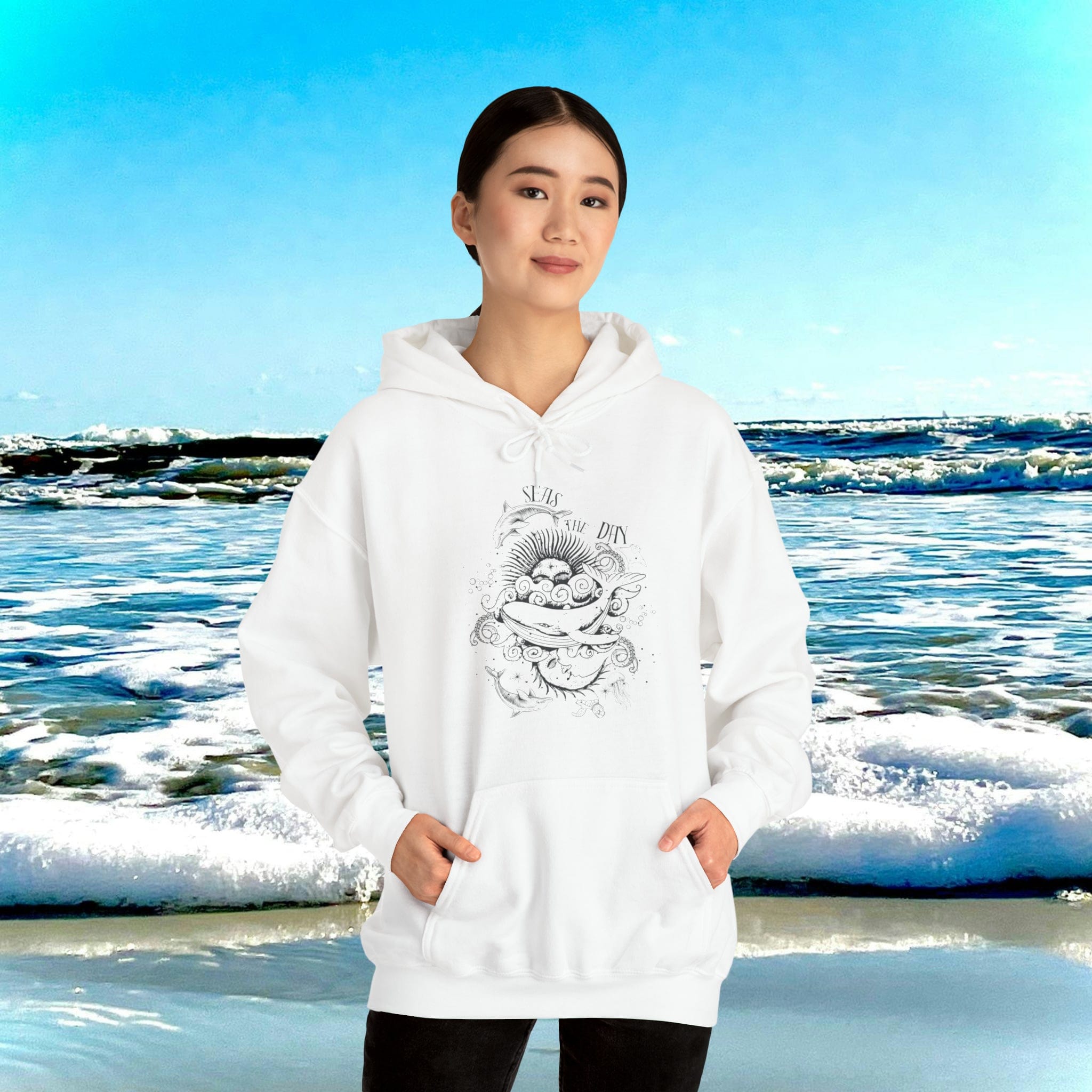  S Seas The Day Heavy Blend™ Hoodie (Unisex)