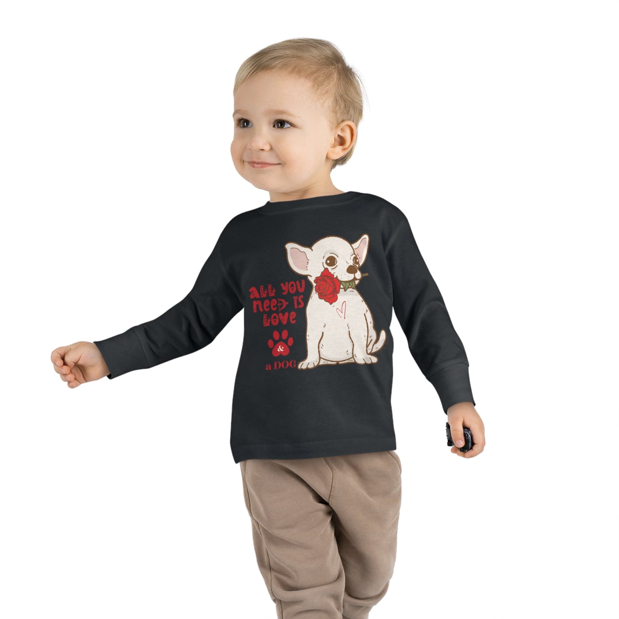 Urban SoulShine & co Kids clothes All You Need Is Love & a Dog Toddler Long Sleeve Tee