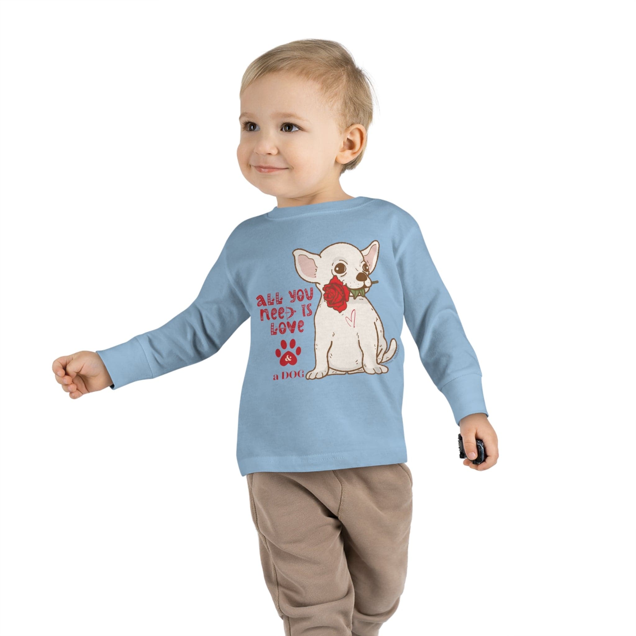 Urban SoulShine & co Kids clothes All You Need Is Love & a Dog Toddler Long Sleeve Tee