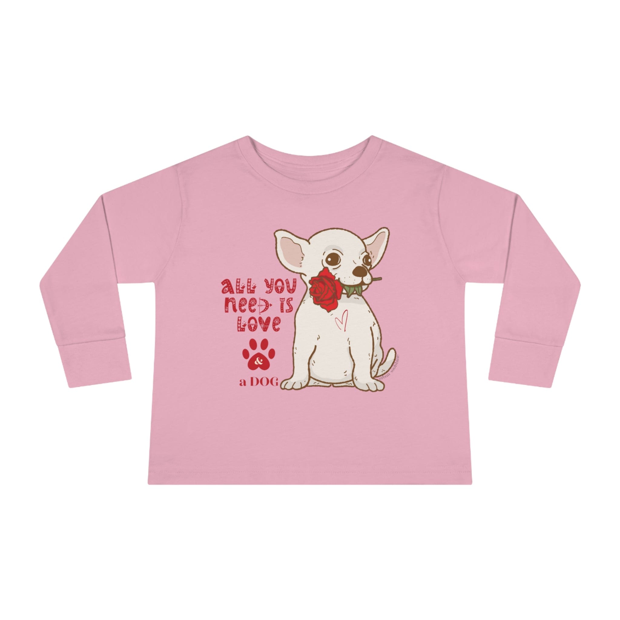 Urban SoulShine & co Kids clothes All You Need Is Love & a Dog Toddler Long Sleeve Tee