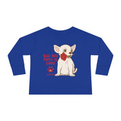 Urban SoulShine & co Kids clothes All You Need Is Love & a Dog Toddler Long Sleeve Tee