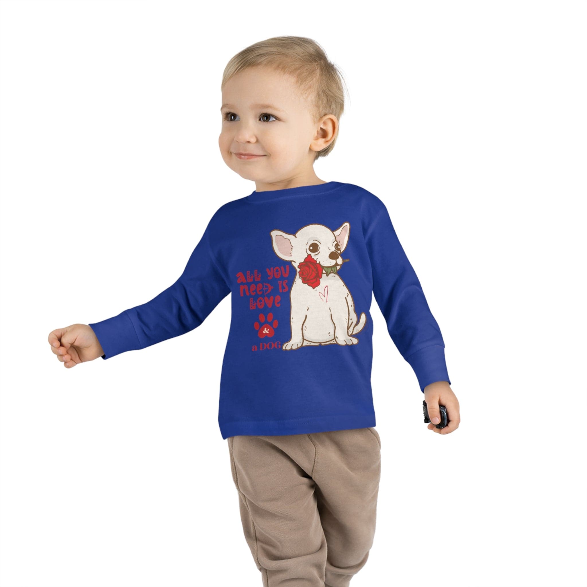 Urban SoulShine & co Kids clothes All You Need Is Love & a Dog Toddler Long Sleeve Tee