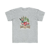 Urban SoulShine & co Kids clothes Ash Heather / M Long Ears Christmas Tree Farm Donkey Claus Soft Tee (Unisex Youth)