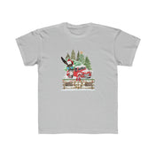 Urban SoulShine & co Kids clothes Athletic Heather / XS Long Ears Christmas Tree Farm Donkey Claus Soft Tee (Unisex Youth)