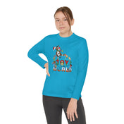 Urban SoulShine & co Kids clothes Atomic Blue / S Joy To The World Donkey Claus Long Sleeve Competitor Tee (Youth Unisex)