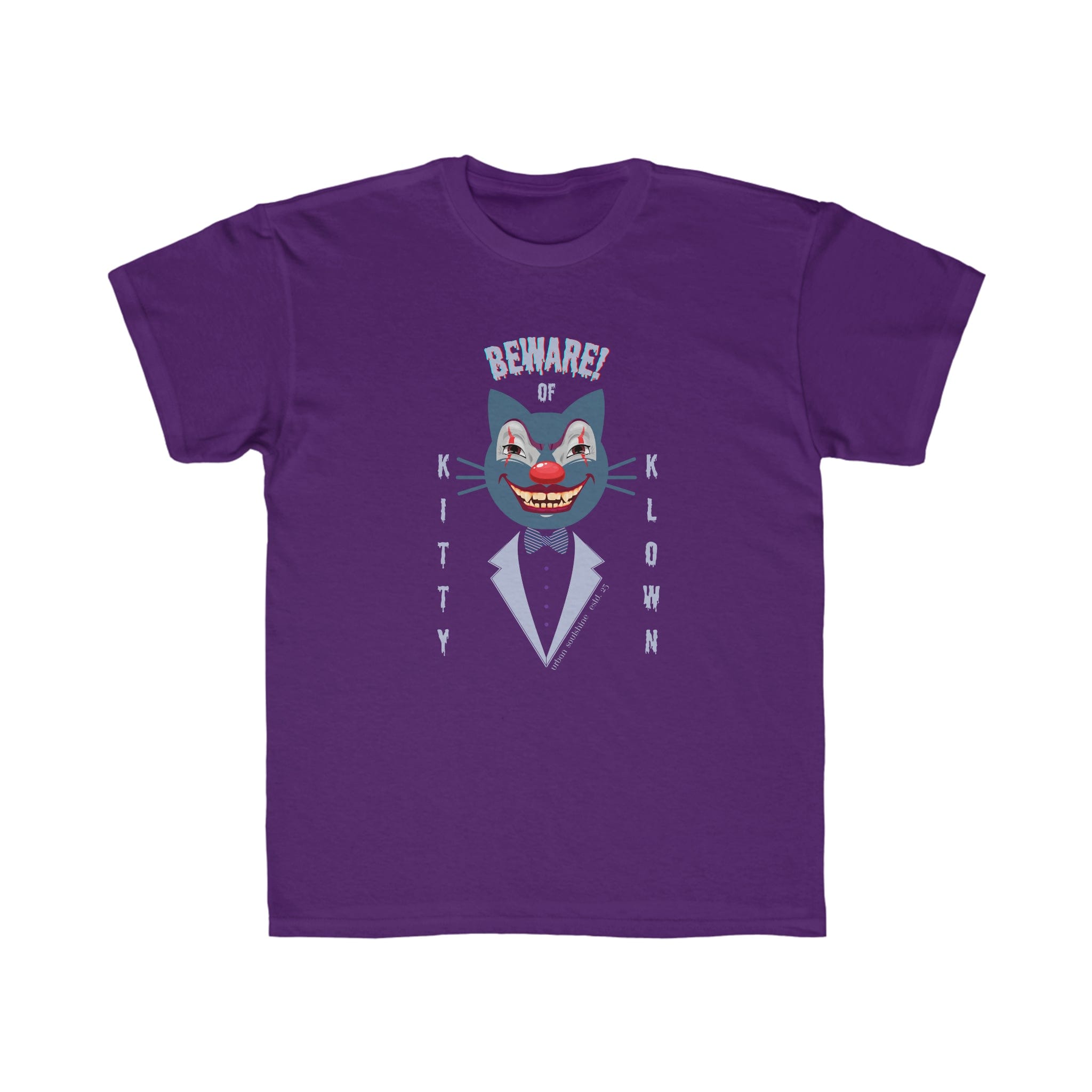 Urban SoulShine & co Kids clothes BEWARE of KITTY KLOWN Youth/Kid's Halloween Tee (unisex)