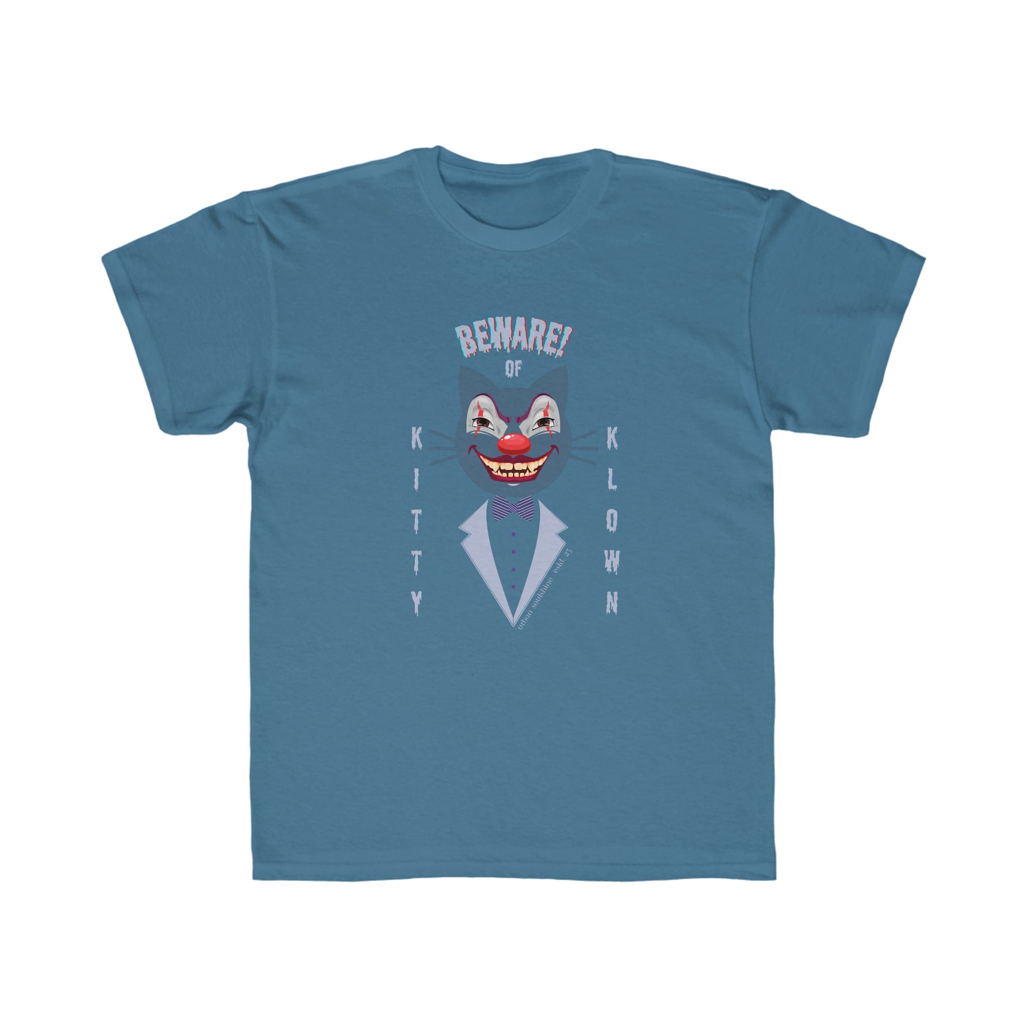 Urban SoulShine & co Kids clothes BEWARE of KITTY KLOWN Youth/Kid's Halloween Tee (unisex)