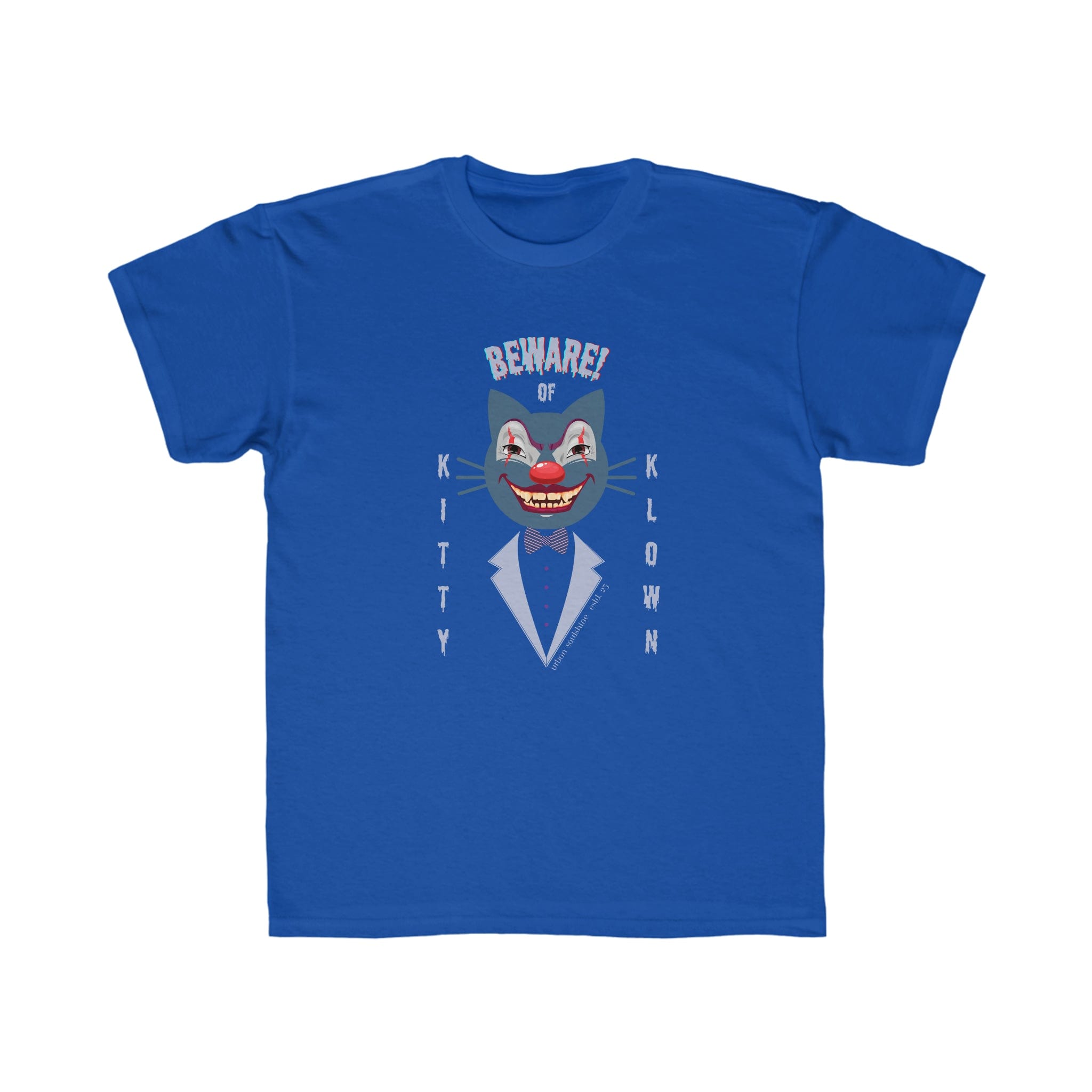 Urban SoulShine & co Kids clothes BEWARE of KITTY KLOWN Youth/Kid's Halloween Tee (unisex)