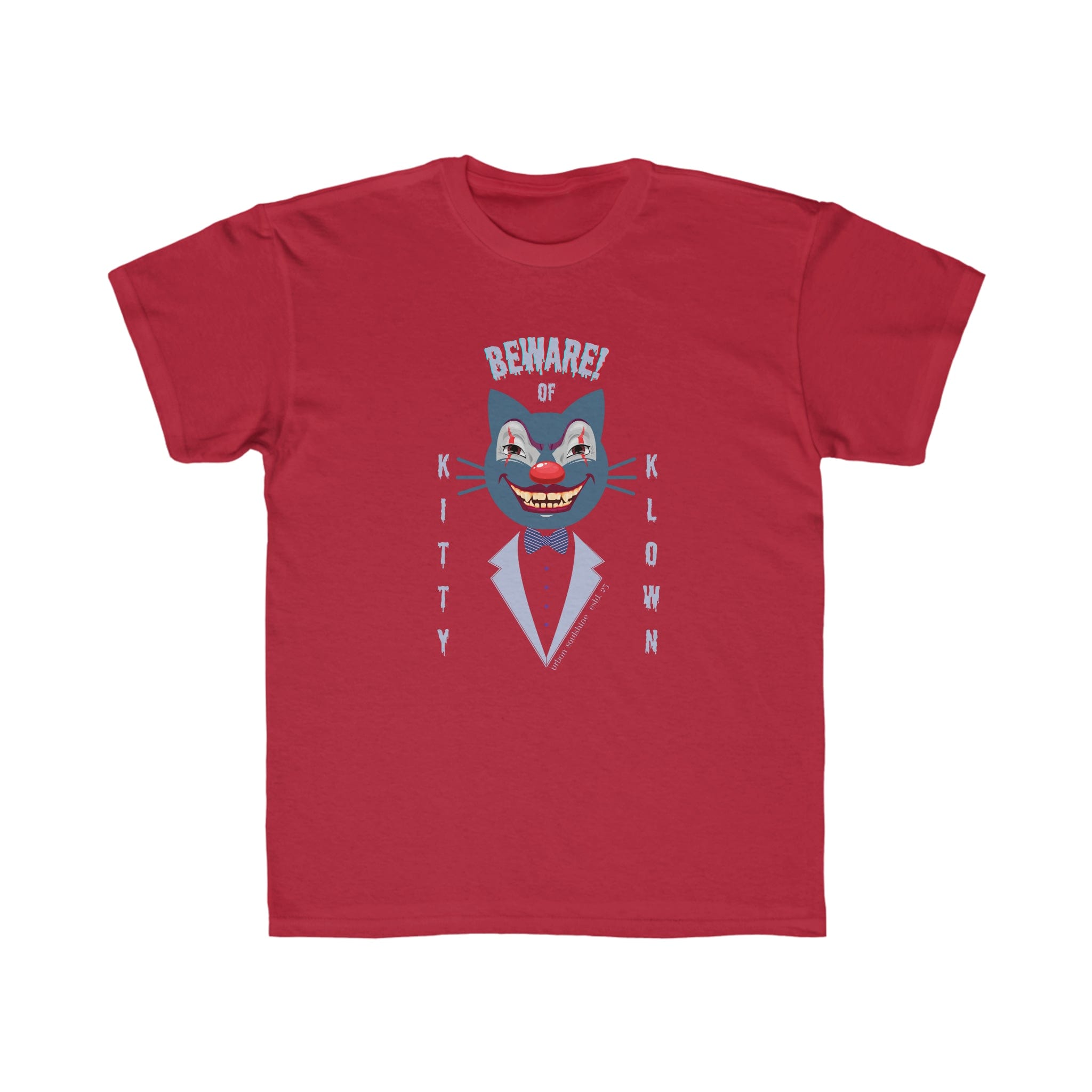 Urban SoulShine & co Kids clothes BEWARE of KITTY KLOWN Youth/Kid's Halloween Tee (unisex)