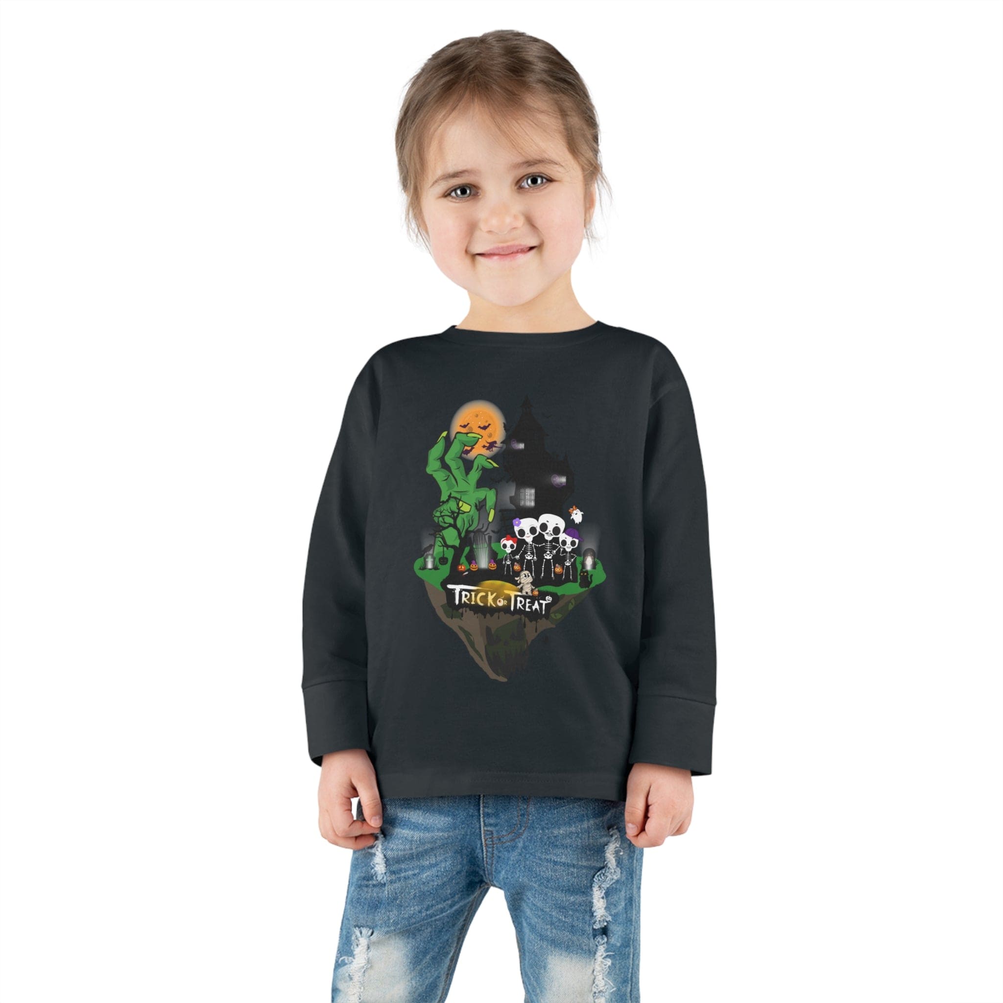 Urban SoulShine & co Kids clothes Black / 2T Spooky Island Halloween Toddler Long Sleeve Tee