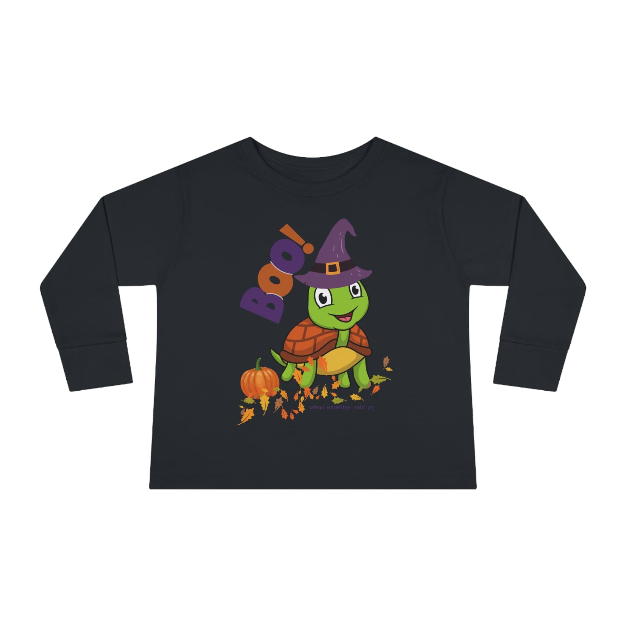  2T Witchy Turtle Halloween Toddler Long Sleeve Tee (Unisex Tot)