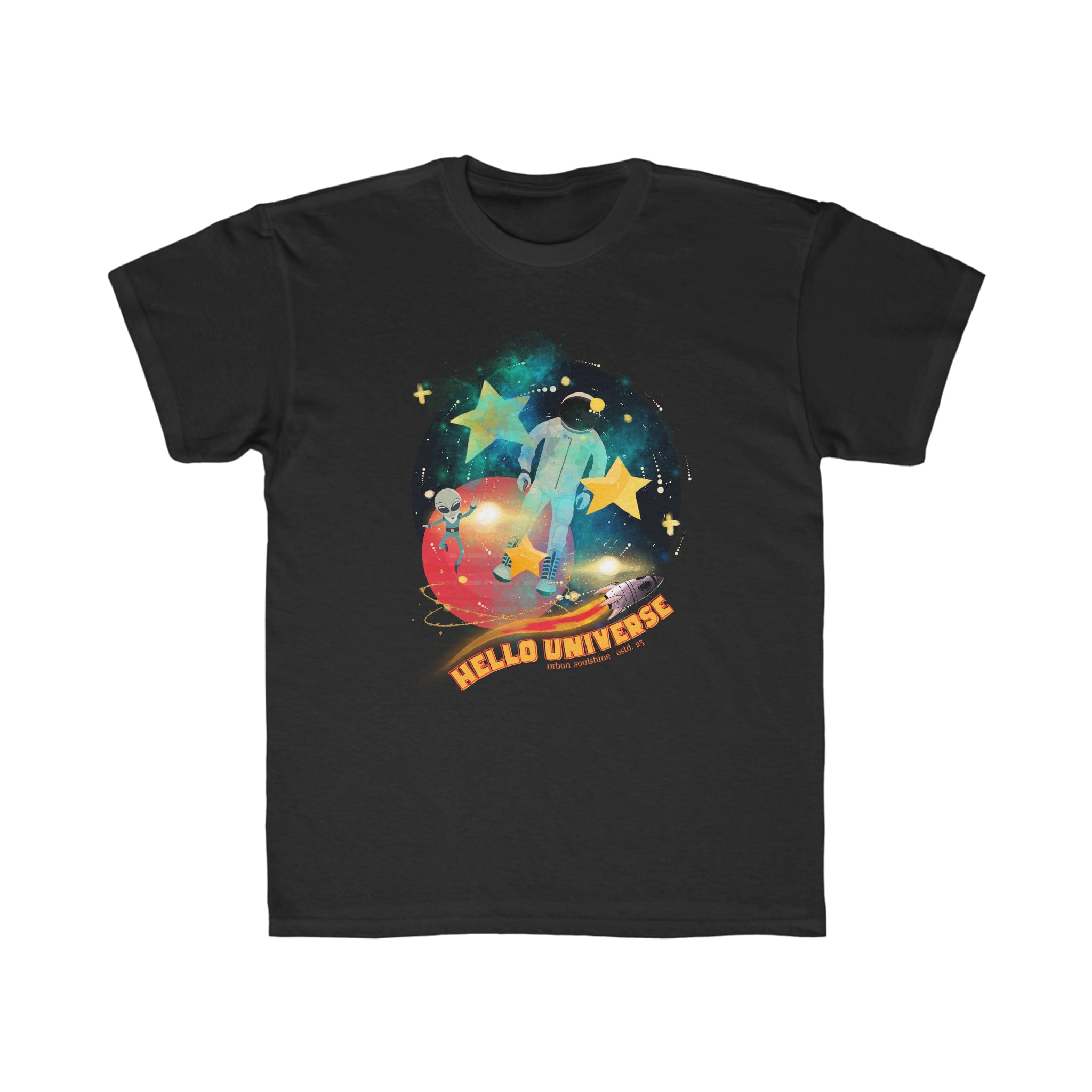 Urban SoulShine & co Kids clothes Black / L Hello Universe Kid's Space Tee (unisex)