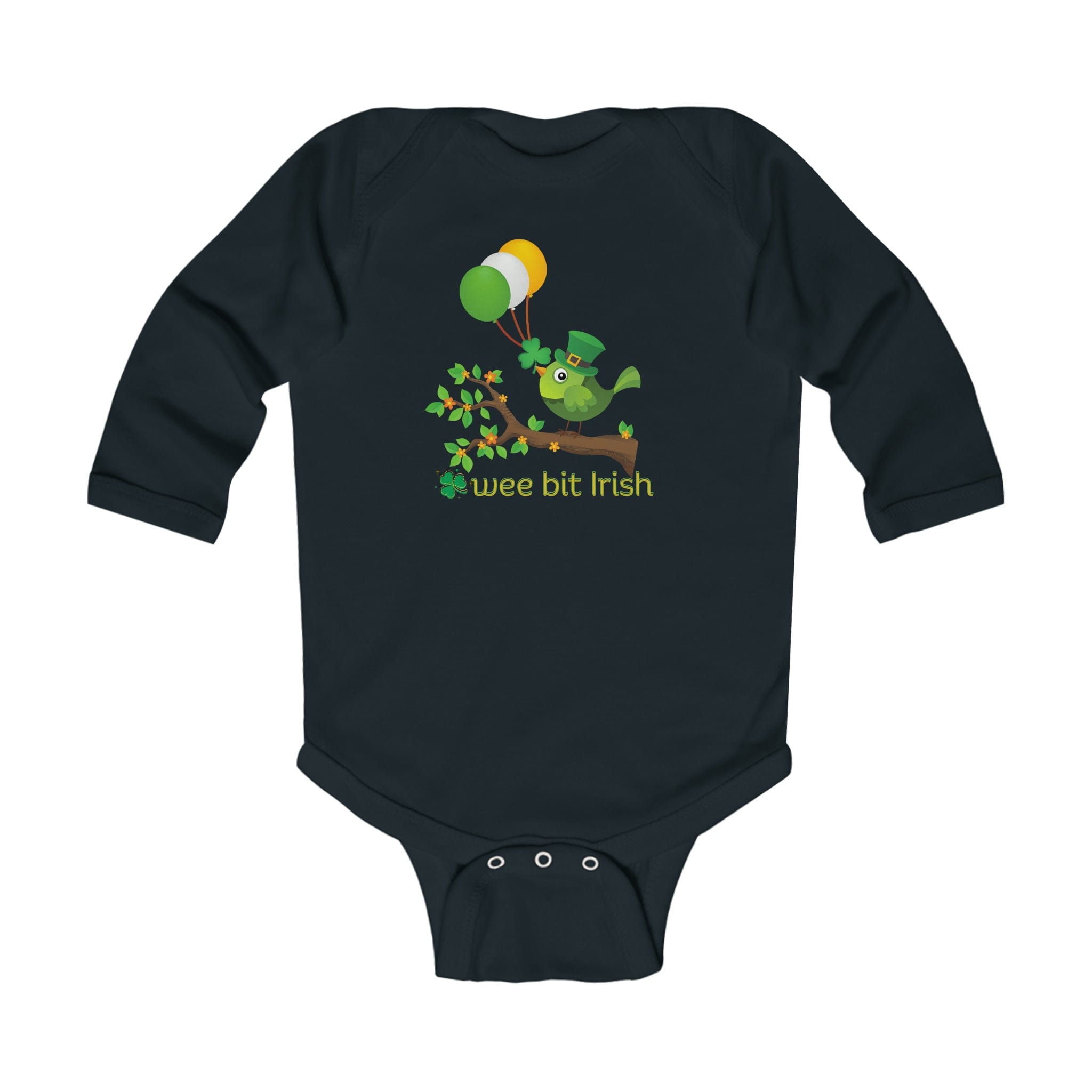 Urban SoulShine & co Kids clothes Black / NB (0-3M) Wee Bit Irish Long Sleeve Infant Onesie