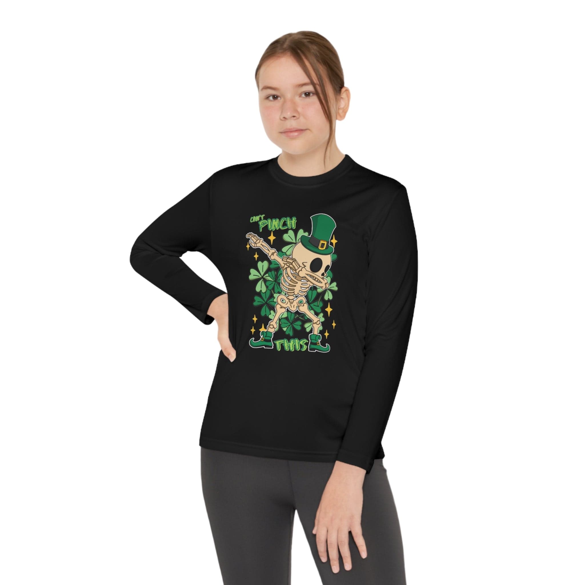 Urban SoulShine & co Kids clothes Black / S Can't Pinch This Irish Skeleton Dance Youth Long Sleeve Competitor Tee