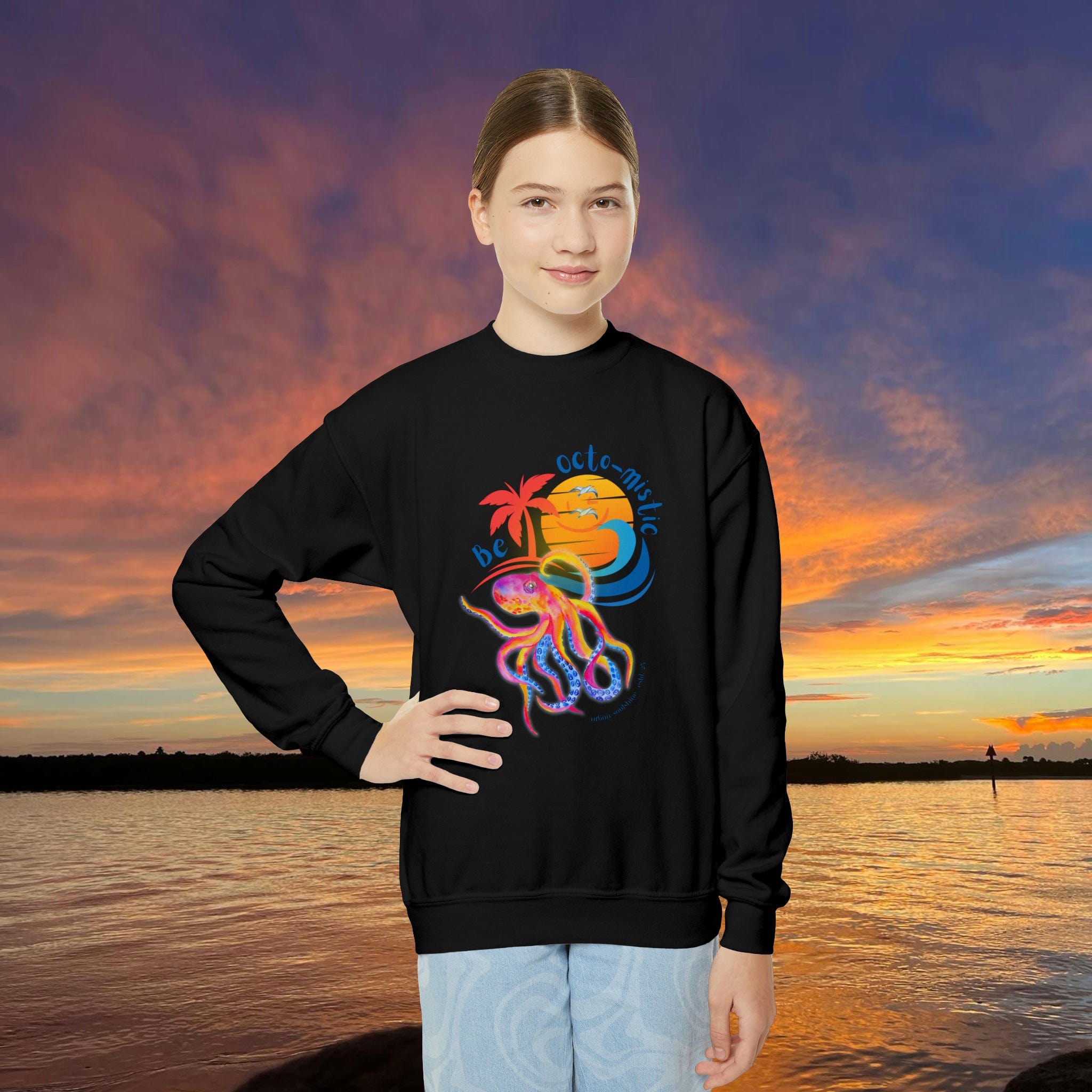 Urban SoulShine & co Kids clothes Black / XS Be OCTO-MISTIC Youth Crewneck Sweatshirt