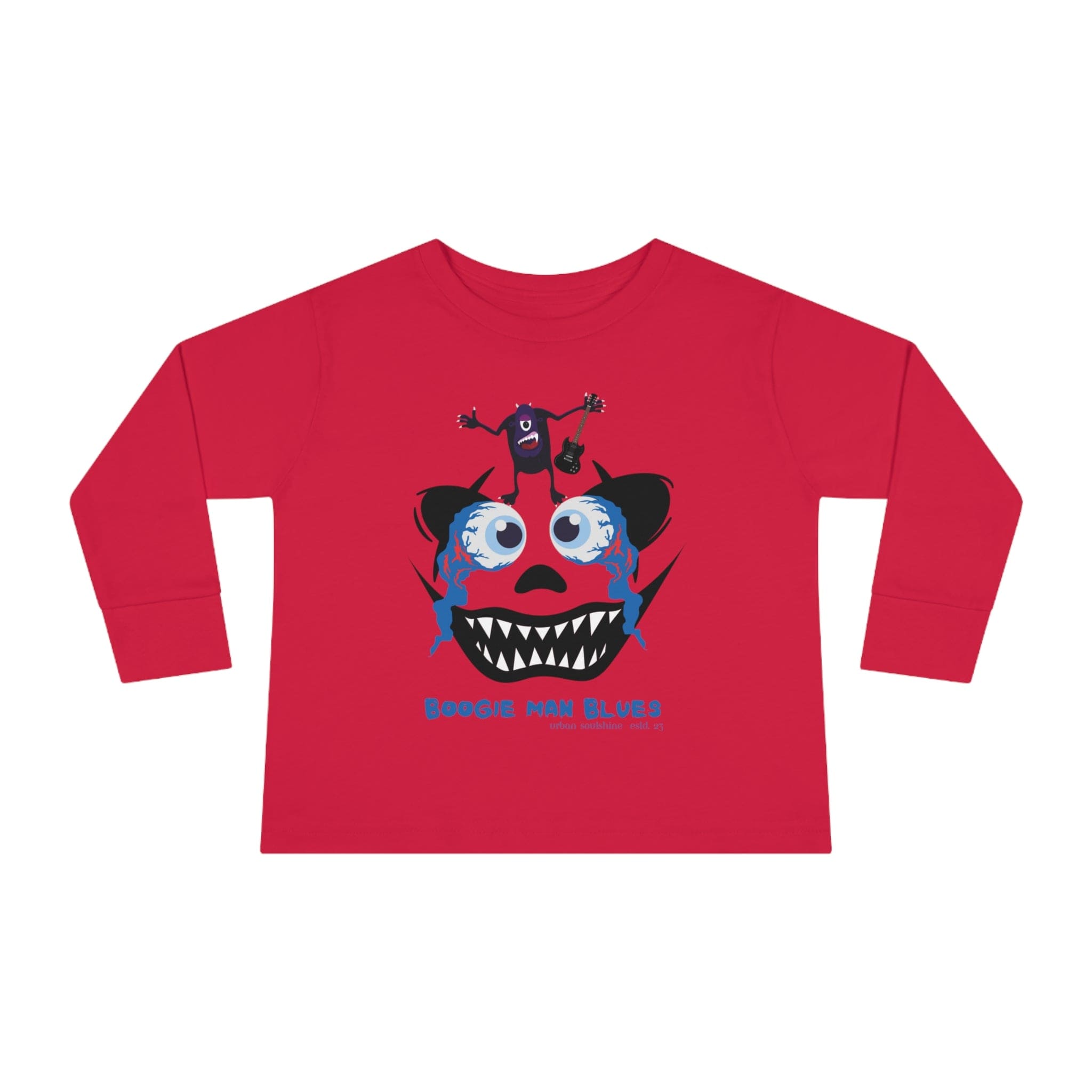 Urban SoulShine & co Kids clothes Boogie Man Blues Toddler Long Sleeve Tee (Unisex Tots)