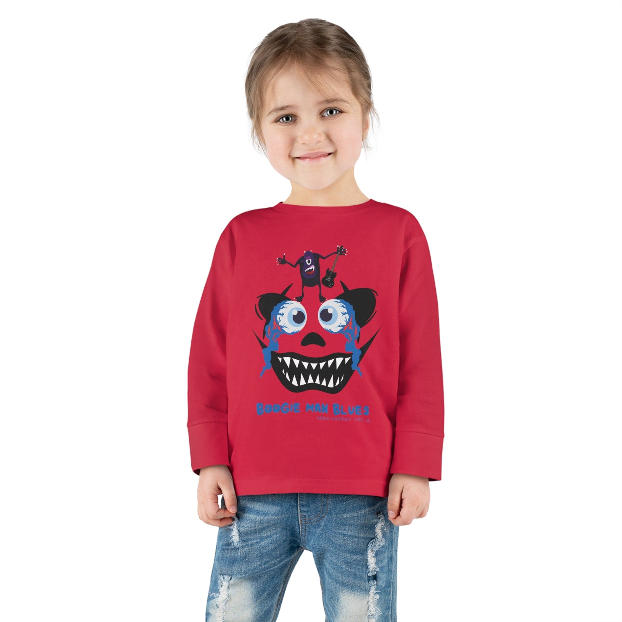 Urban SoulShine & co Kids clothes Boogie Man Blues Toddler Long Sleeve Tee (Unisex Tots)