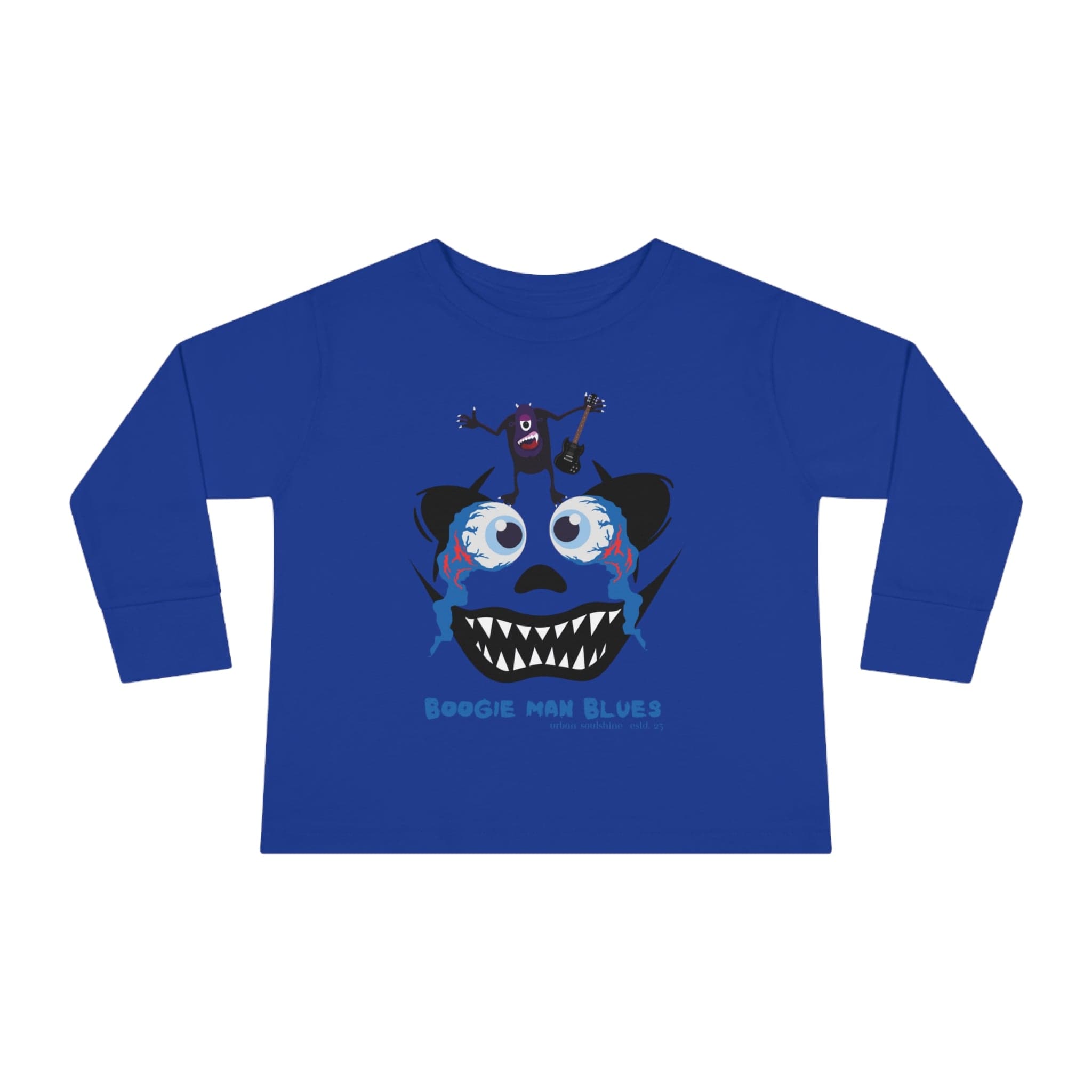 Urban SoulShine & co Kids clothes Boogie Man Blues Toddler Long Sleeve Tee (Unisex Tots)