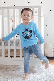 Urban SoulShine & co Kids clothes Boogie Man Blues Toddler Long Sleeve Tee (Unisex Tots)