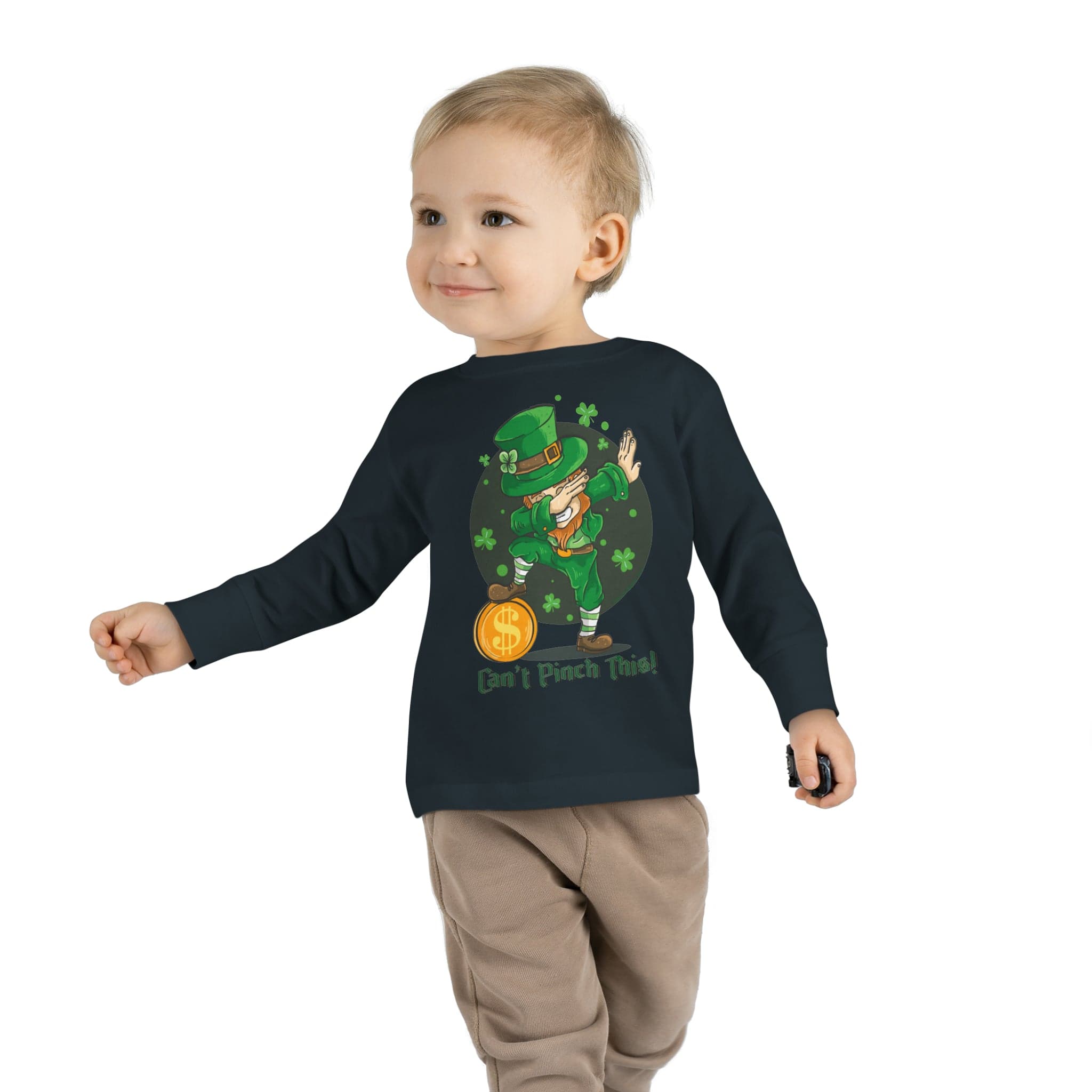 Urban SoulShine & co Kids clothes Can't Pinch This Leprechaun Dance Long Sleeve Tee (Toddler)