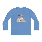 Urban SoulShine & co Kids clothes Carolina Blue / S Happy Pup-O-Ween Halloween Youth Long Sleeve Moisture Wicking Tee