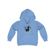 Urban SoulShine & co Kids clothes Carolina Blue / S Horse Kicks Youth Heavy Blend Hooded Sweatshirt