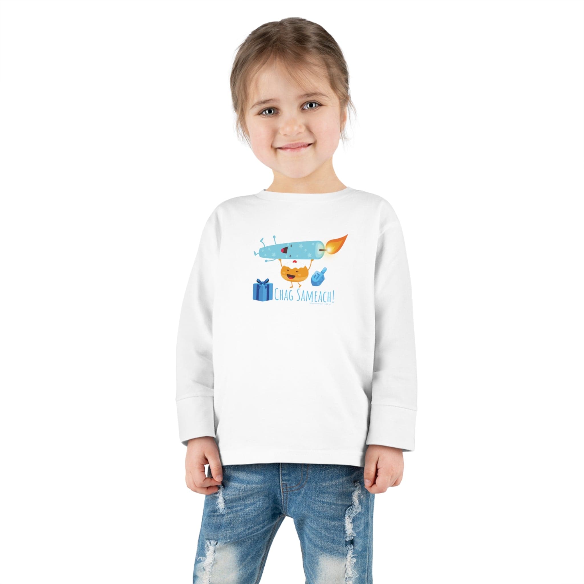 Urban SoulShine & co Kids clothes CHAG SAMEACH! Hanukkah Long Sleeve Tee (Toddler)