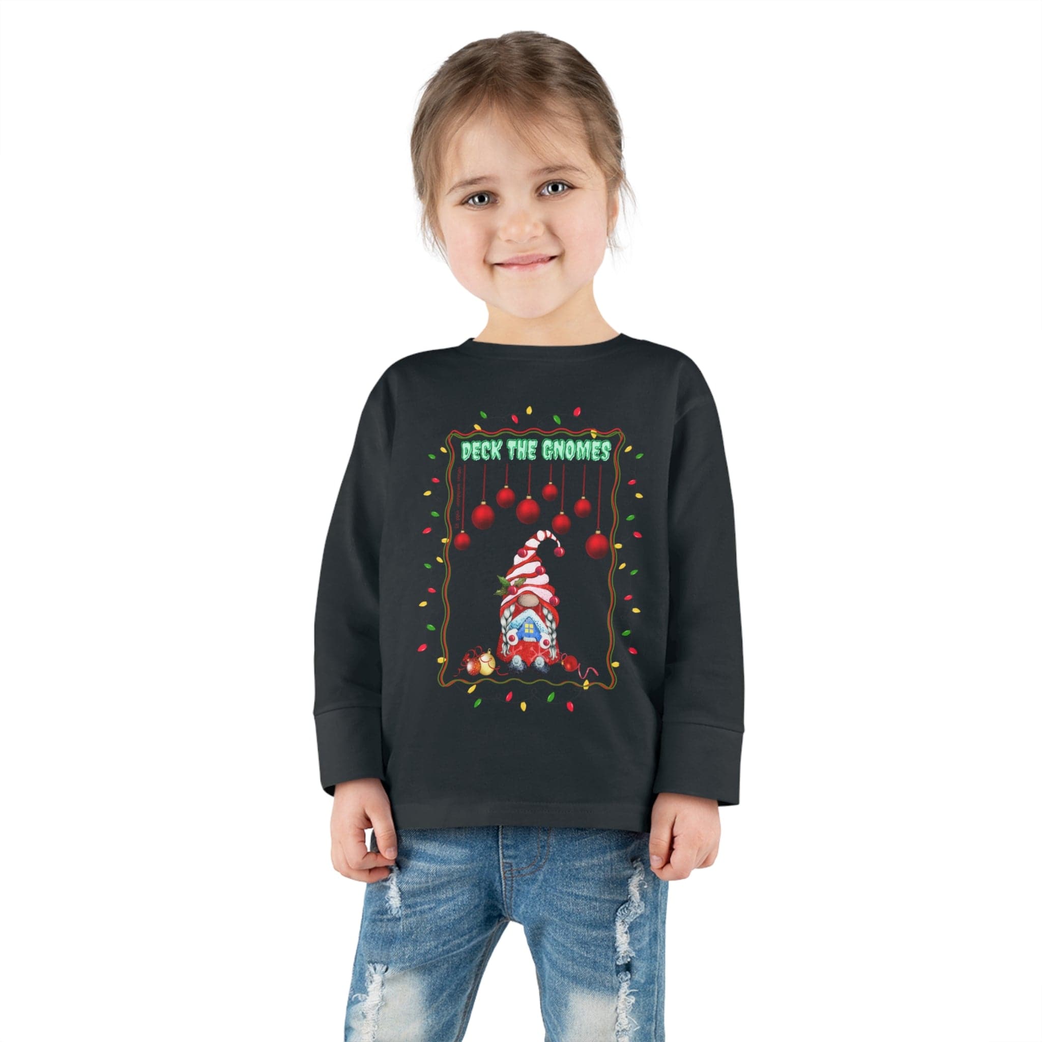 Urban SoulShine & co Kids clothes Deck The Gnomes Christmas Toddler Long Sleeve Tee