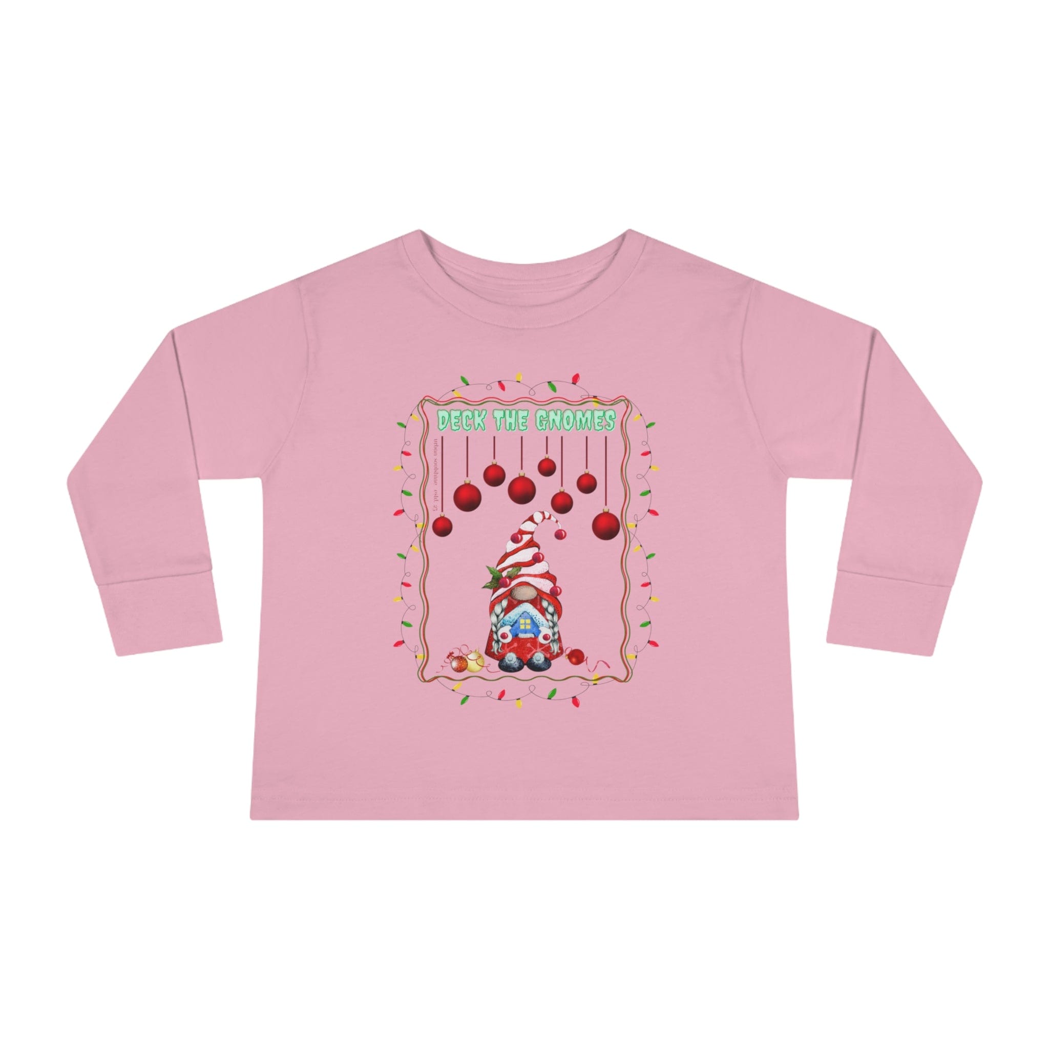 Urban SoulShine & co Kids clothes Deck The Gnomes Christmas Toddler Long Sleeve Tee