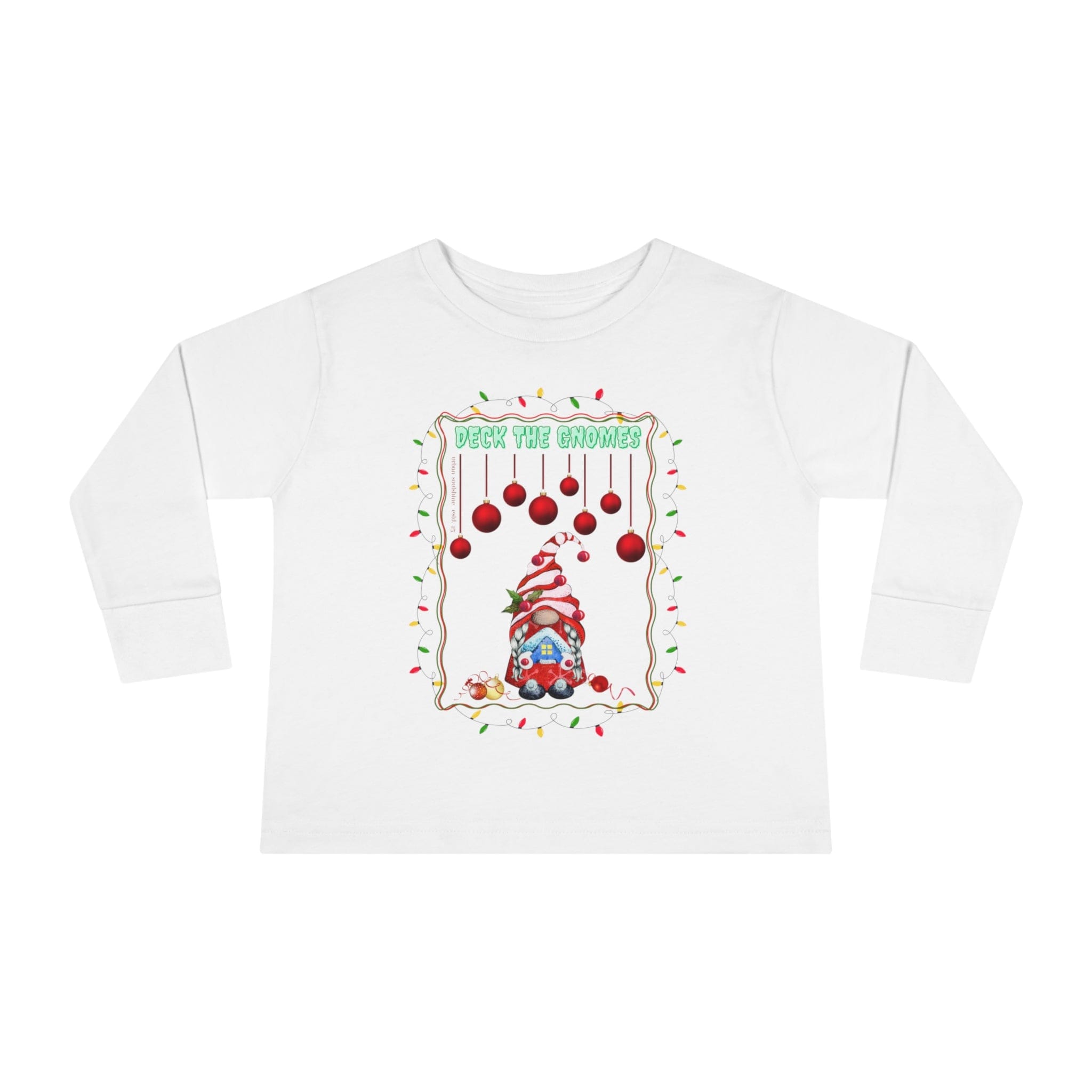 Urban SoulShine & co Kids clothes Deck The Gnomes Christmas Toddler Long Sleeve Tee