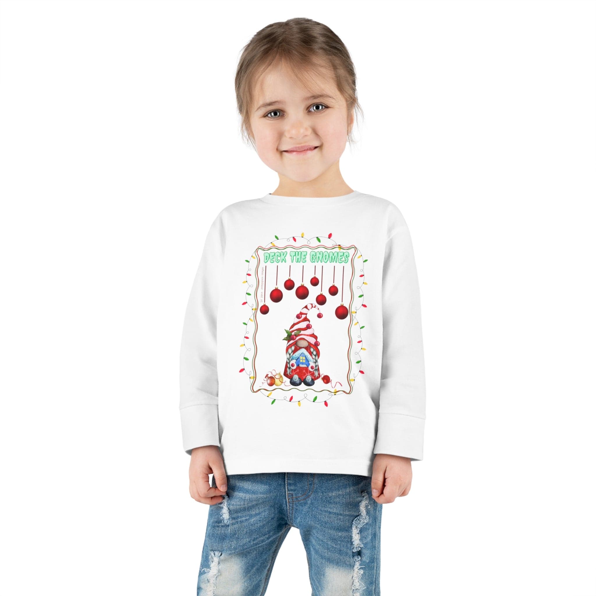 Urban SoulShine & co Kids clothes Deck The Gnomes Christmas Toddler Long Sleeve Tee