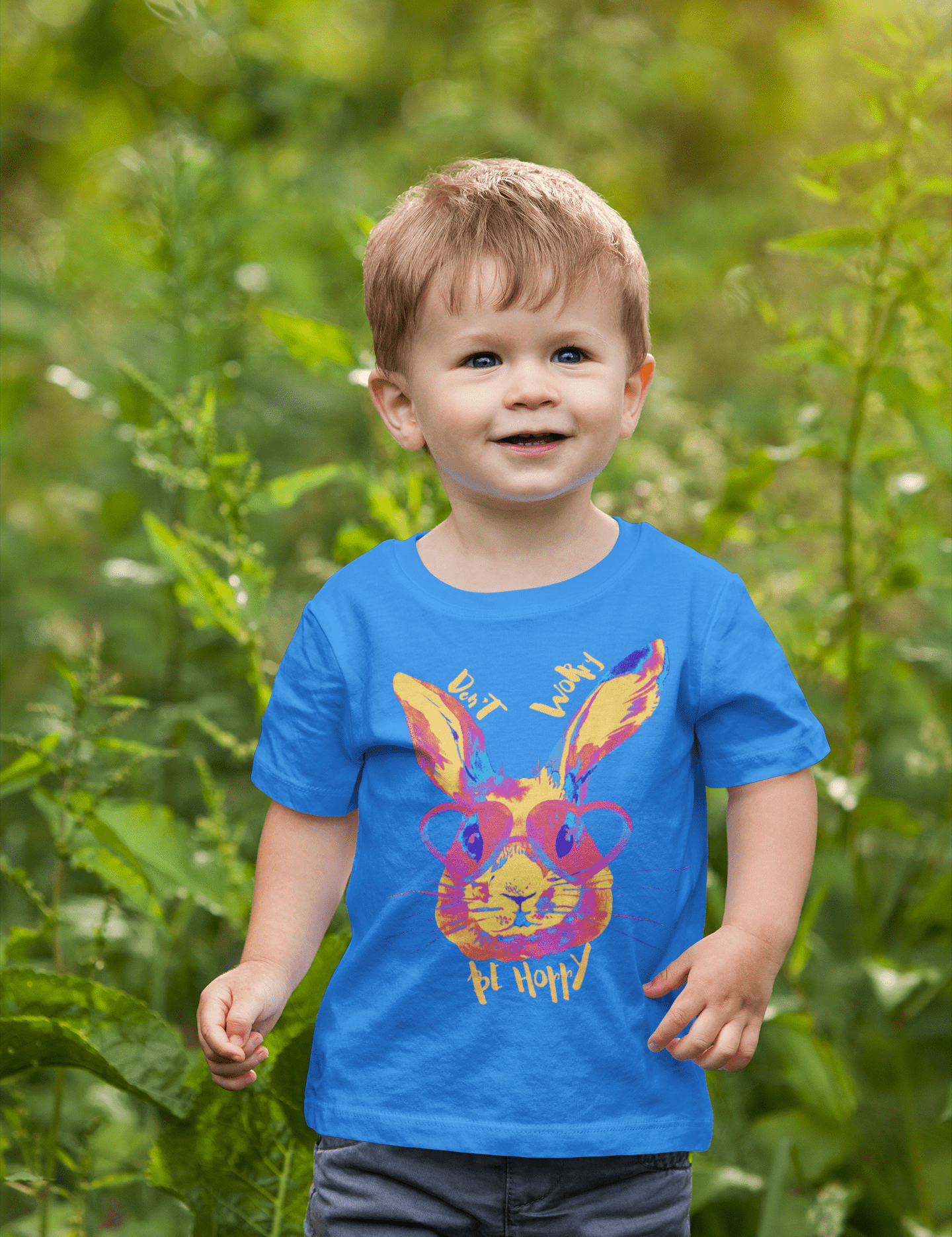 Urban SoulShine & co Kids clothes Don't Worry Be Hoppy Easter Cotton Tee (Youth)