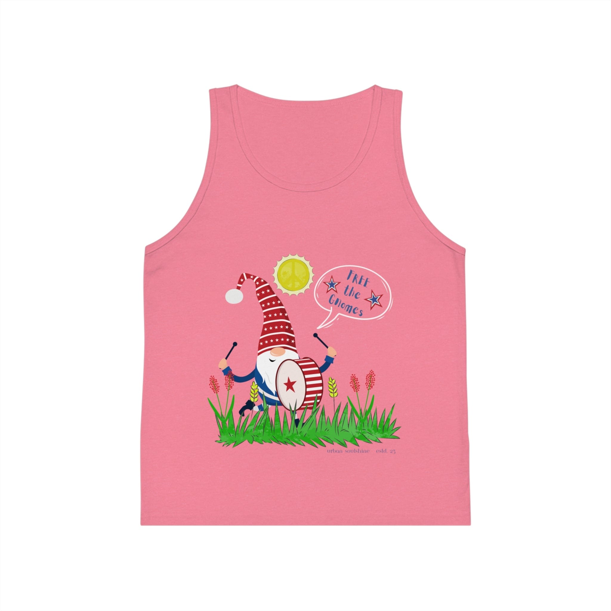 Urban SoulShine & co Kids clothes FREE the GNOMES Drummer Kid's Tank (unisex)