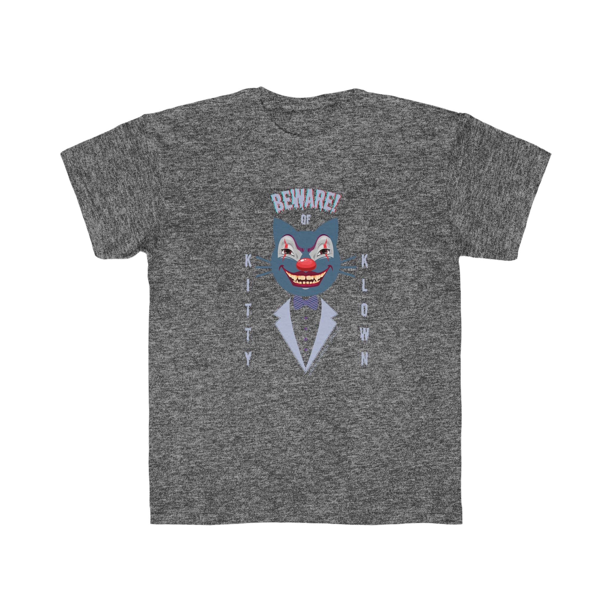 Urban SoulShine & co Kids clothes Graphite Heather / XS BEWARE of KITTY KLOWN Youth/Kid's Halloween Tee (unisex)