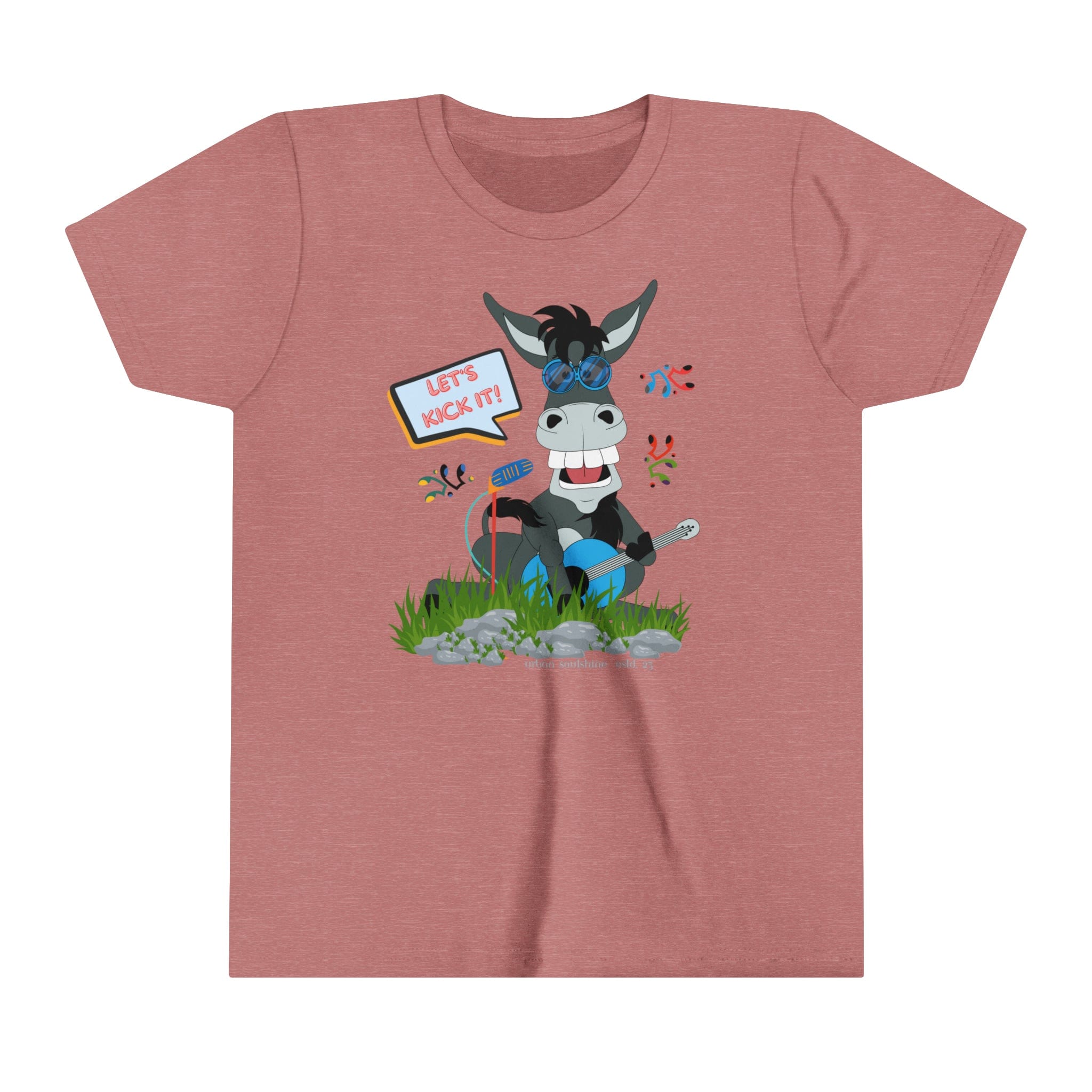 Urban SoulShine & co Kids clothes Heather Mauve / S Let's Kick It Donkey Youth Tee (unisex)