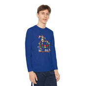 Urban SoulShine & co Kids clothes Joy To The World Donkey Claus Long Sleeve Competitor Tee (Youth Unisex)