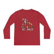 Urban SoulShine & co Kids clothes Joy To The World Donkey Claus Long Sleeve Competitor Tee (Youth Unisex)