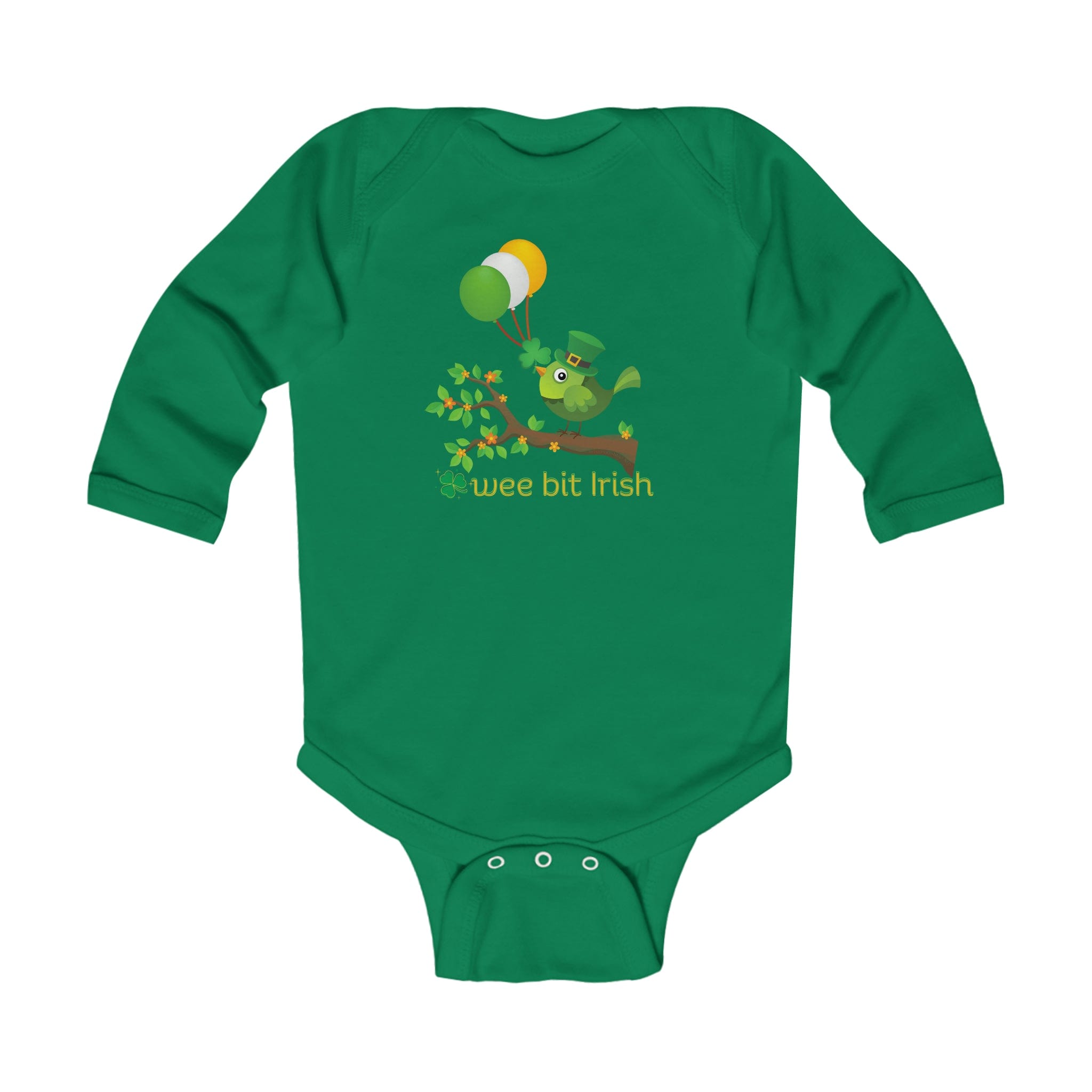  NB (0-3M) Wee Bit Irish Long Sleeve Infant Onesie