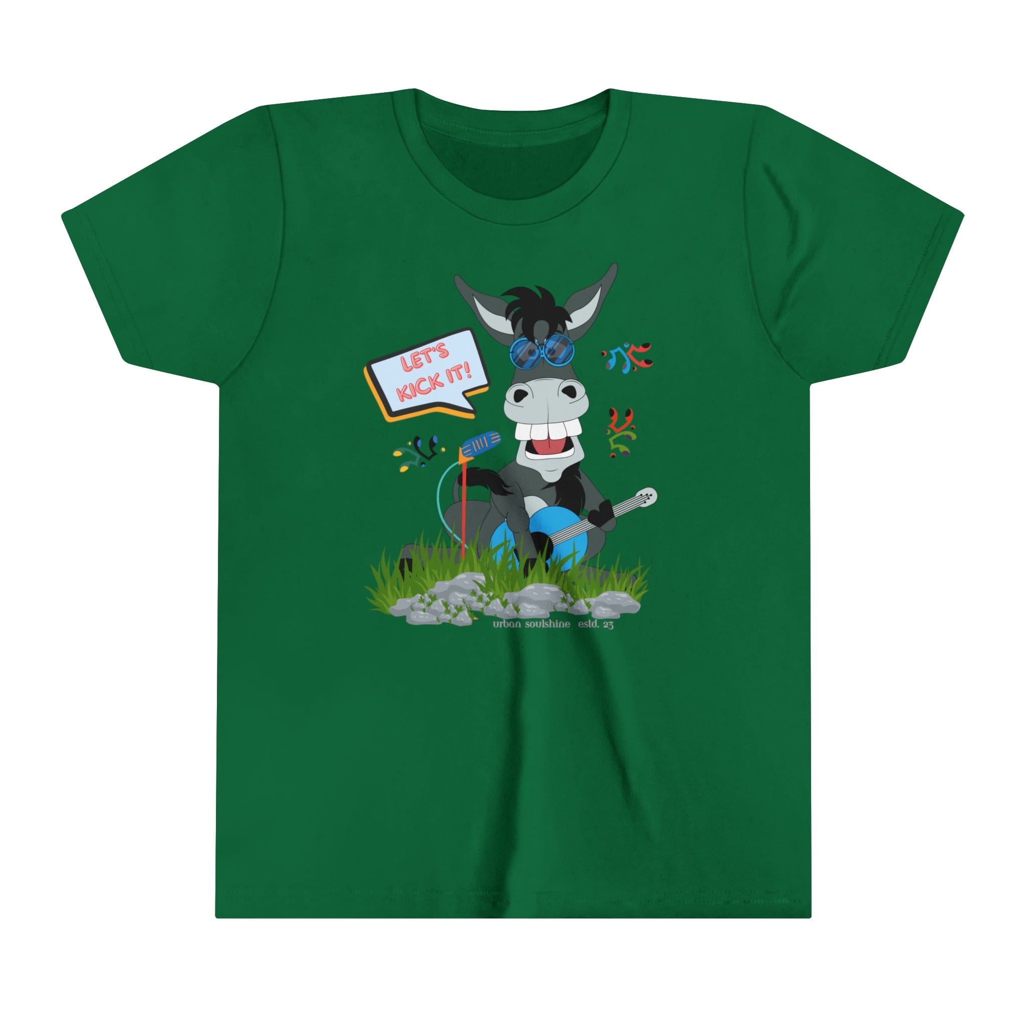 Urban SoulShine & co Kids clothes Kelly / S Let's Kick It Donkey Youth Tee (unisex)