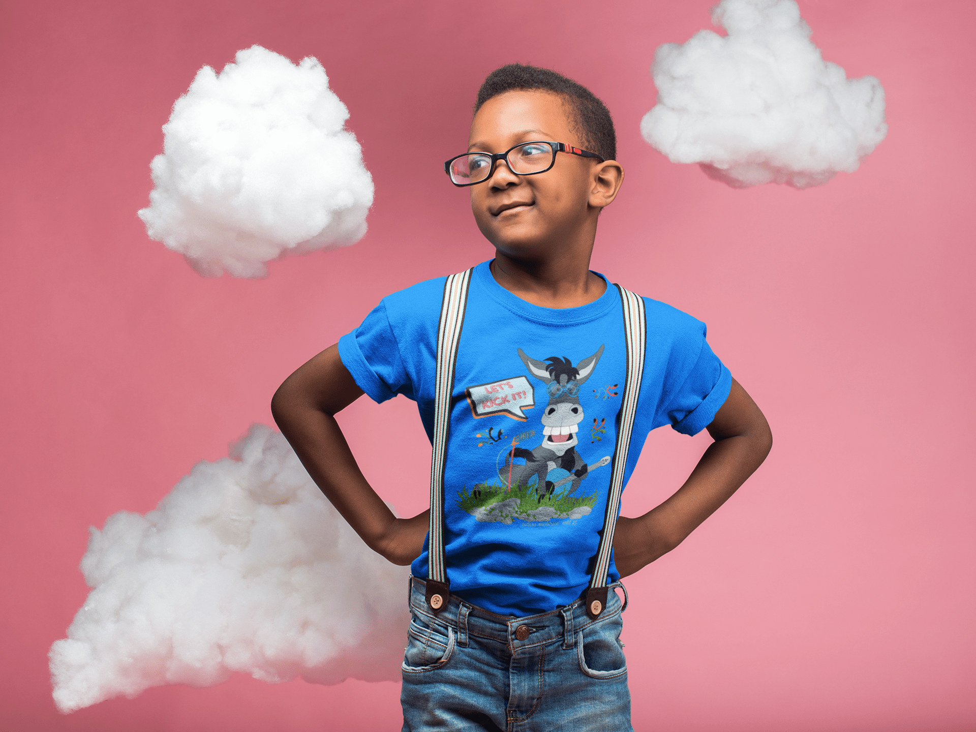 Urban SoulShine & co Kids clothes Let's Kick It Donkey Youth Tee (unisex)