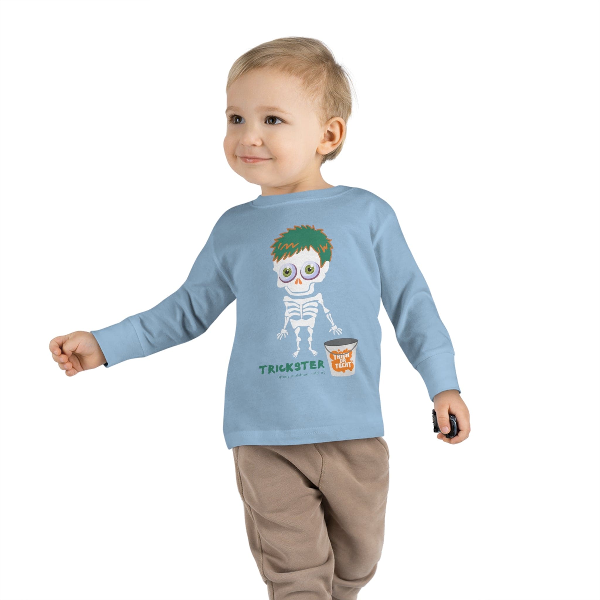  2T Trickster Halloween Toddler Long Sleeve Tee (unisex Tots)