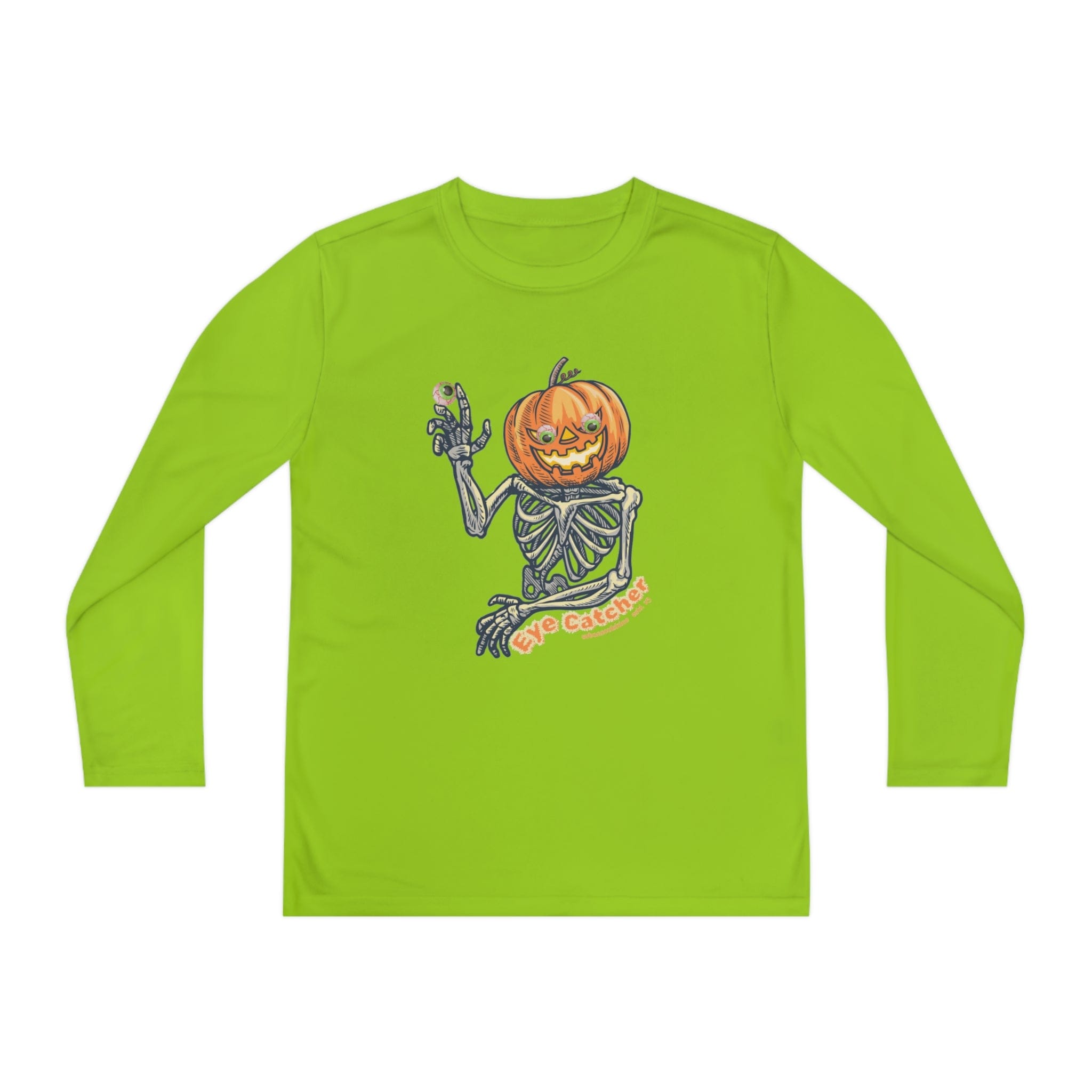 Urban SoulShine & co Kids clothes Lime Shock / S Eye Catcher Halloween Youth Long Sleeve Moisture Wicking Tee