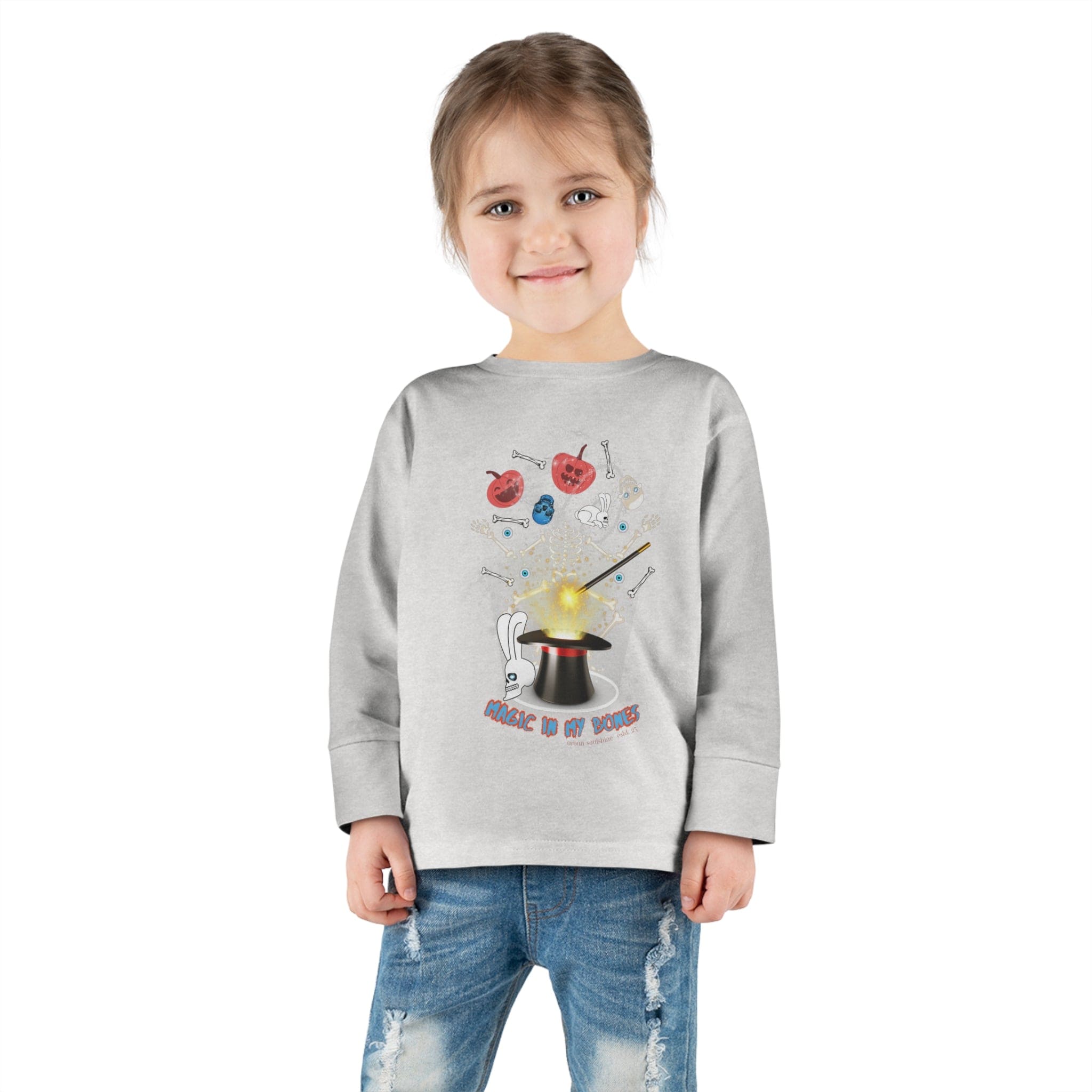 Urban SoulShine & co Kids clothes Magic In My Bones Halloween Toddler Long Sleeve Tee