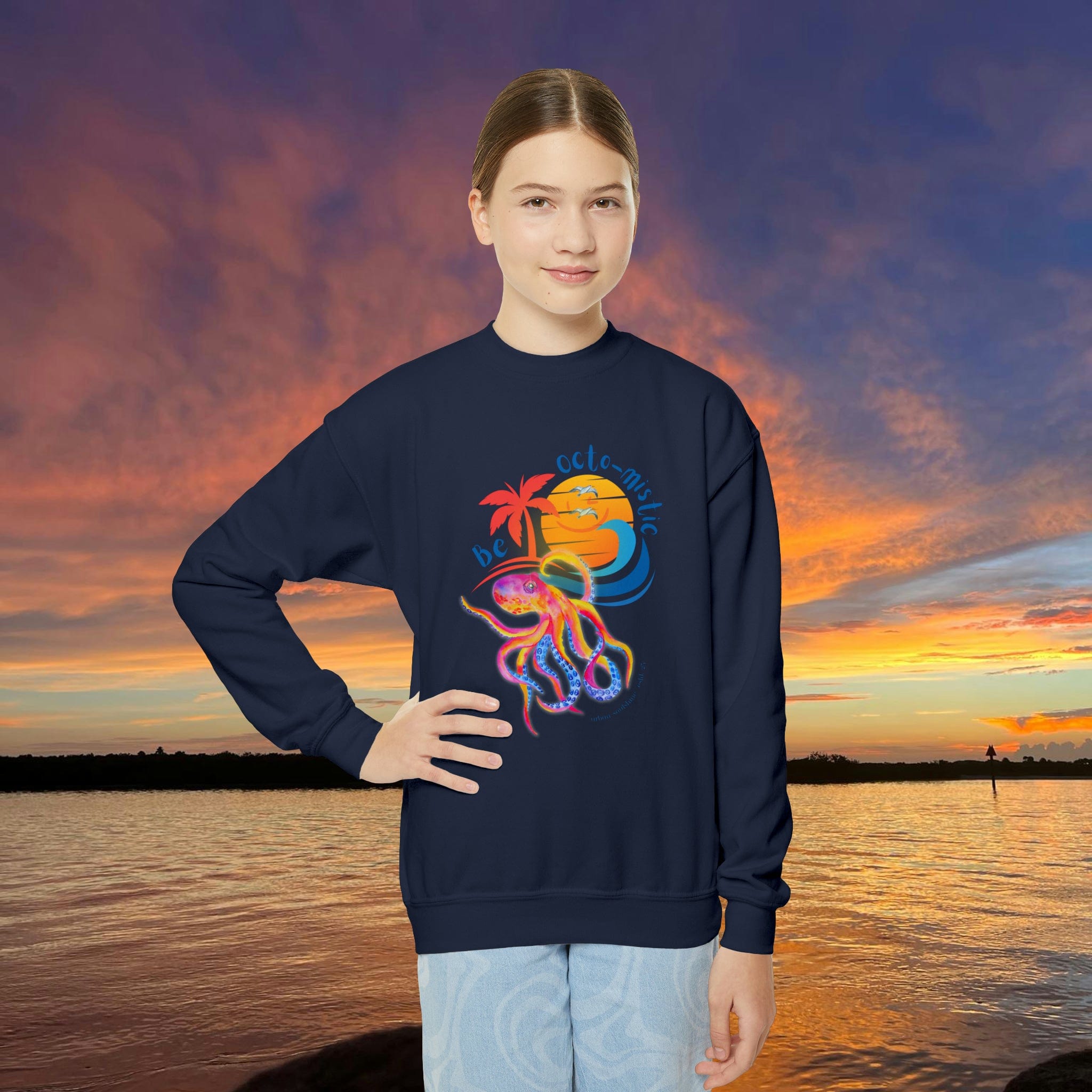 Urban SoulShine & co Kids clothes Navy / XS Be OCTO-MISTIC Youth Crewneck Sweatshirt