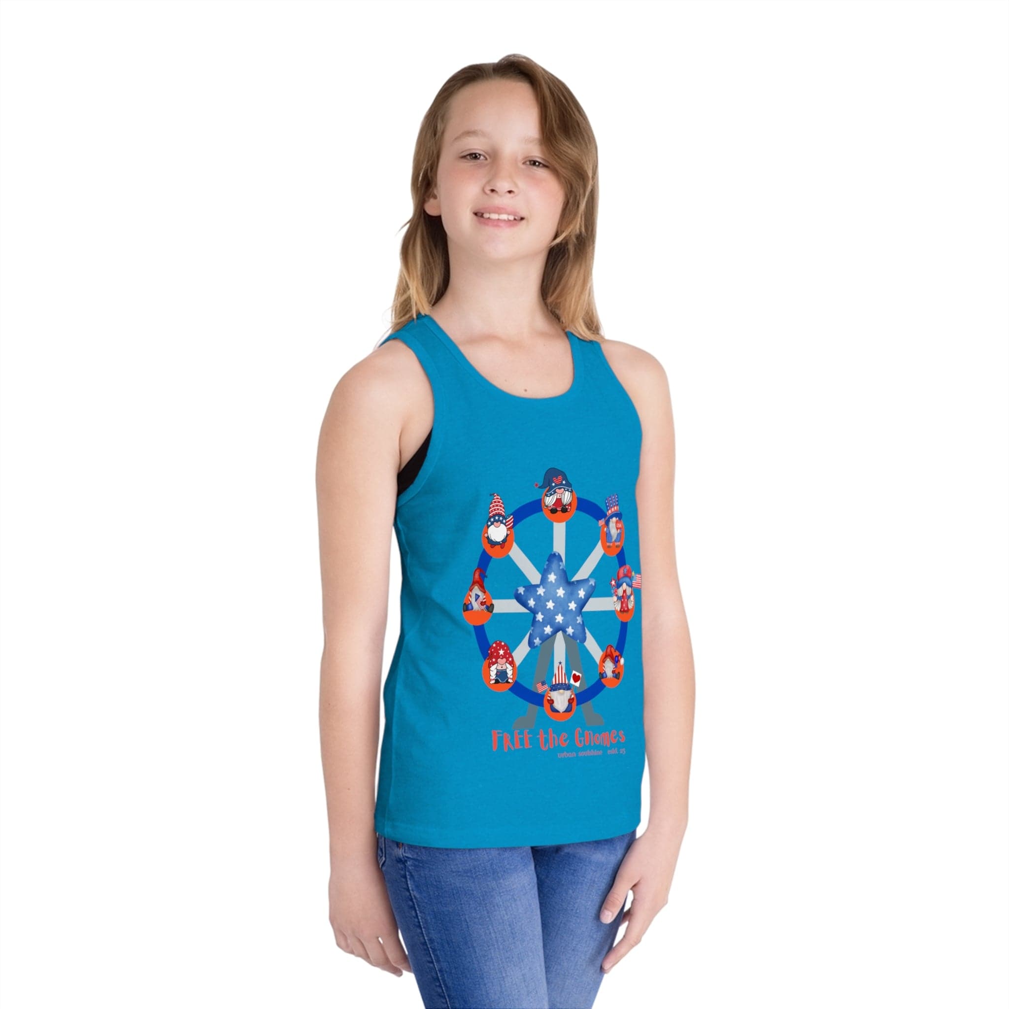 Urban SoulShine & co Kids clothes Neon Blue / S FREE the GNOMES Ferris Wheel Kid's Tank (unisex)