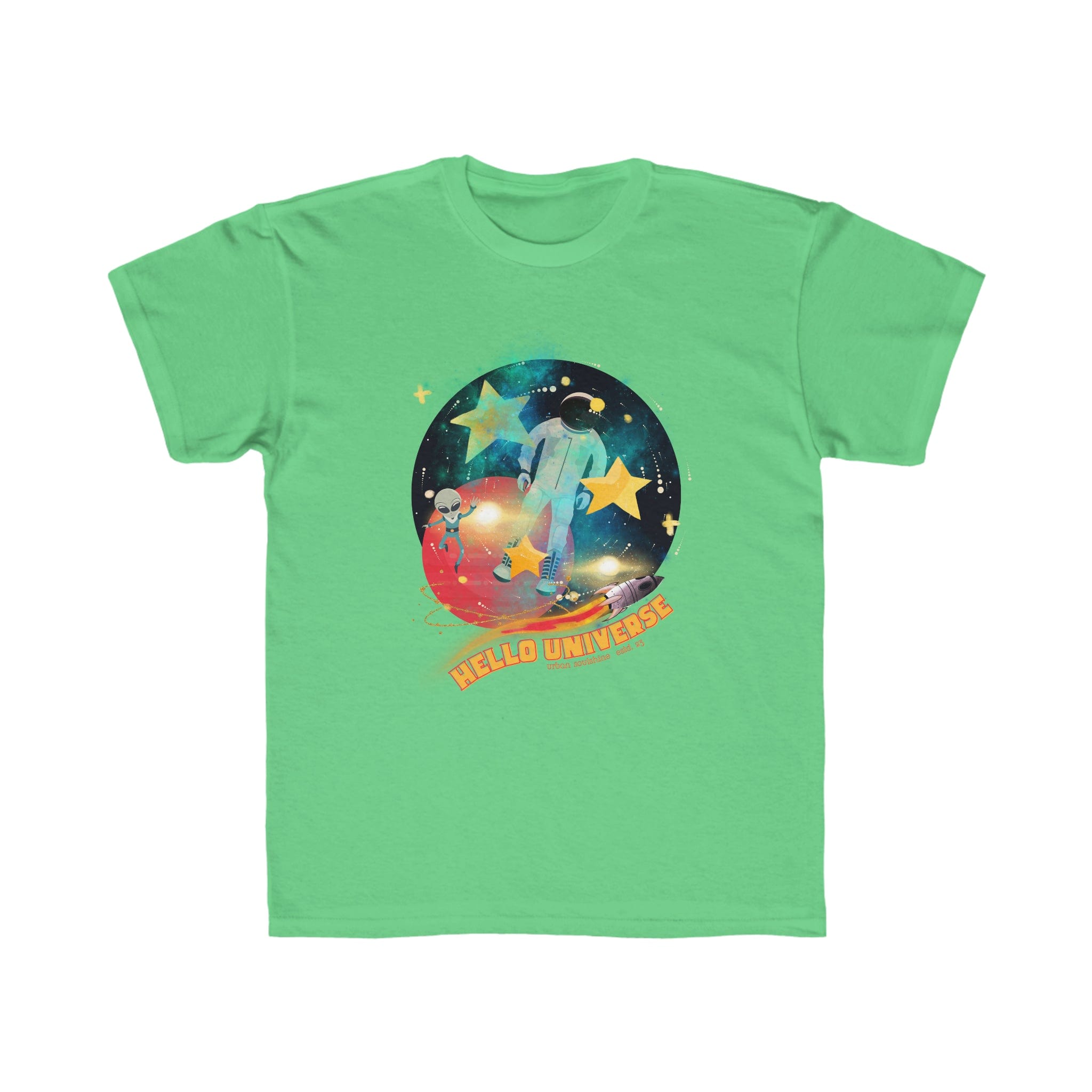 Urban SoulShine & co Kids clothes Neon Green / XS Hello Universe Kid's Space Tee (unisex)