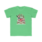 Urban SoulShine & co Kids clothes Neon Green / XS Long Ears Christmas Tree Farm Donkey Claus Soft Tee (Unisex Youth)