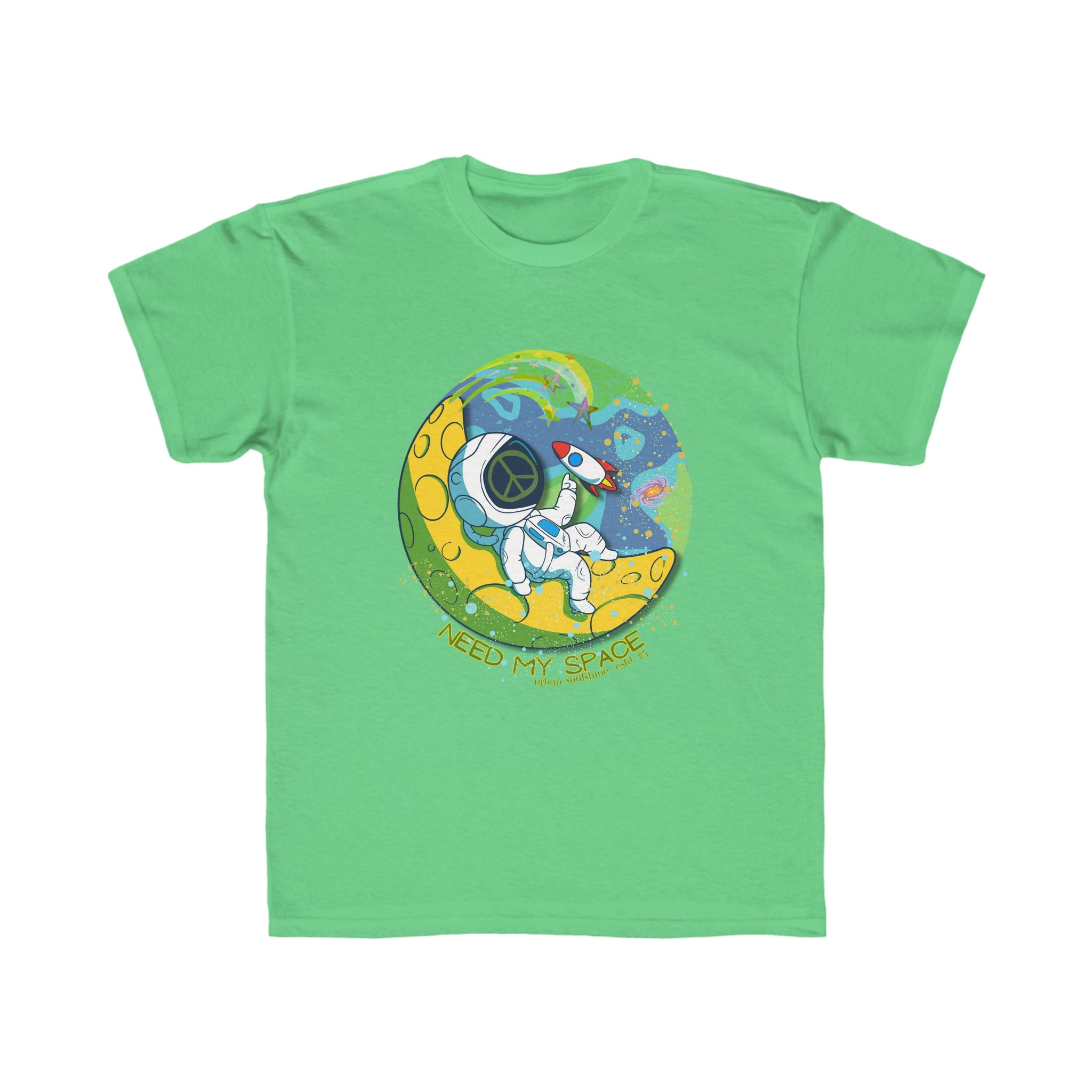 Urban SoulShine & co Kids clothes Neon Green / XS Need My Space Astronaut Kid's Tee (unisex)